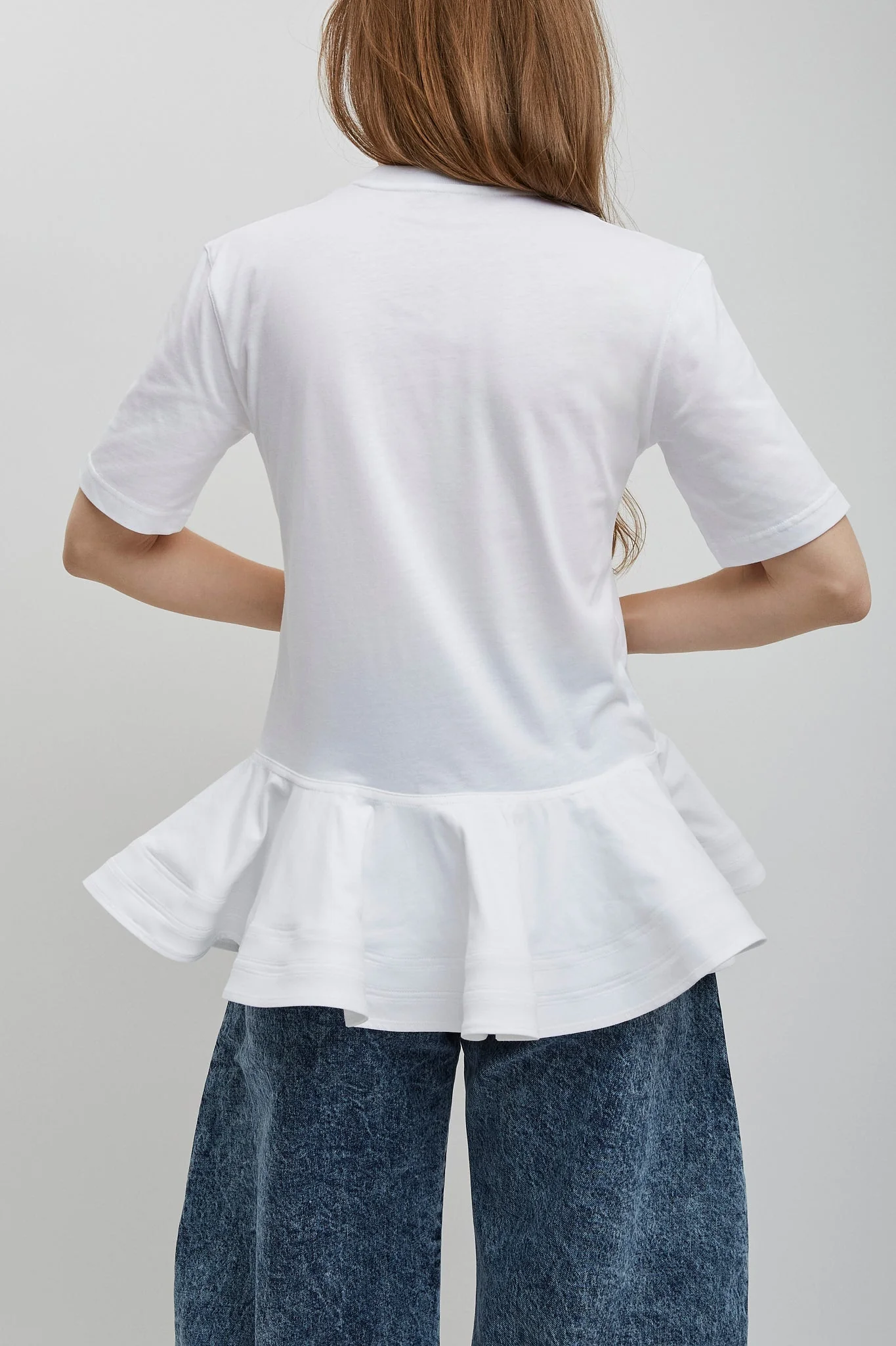 Peplum white T-shirt - Image 3