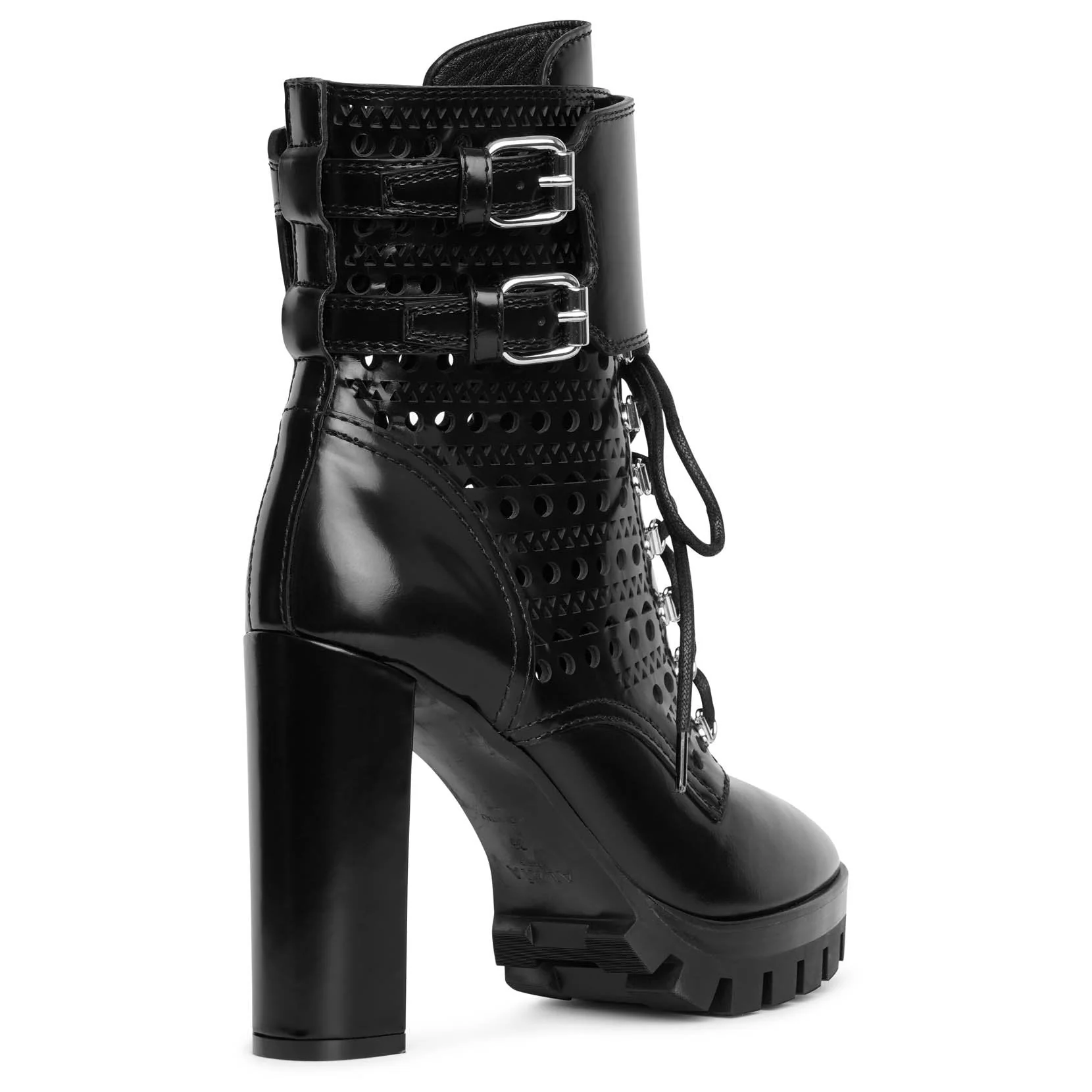 Perforated combat ankle boots - Image 4