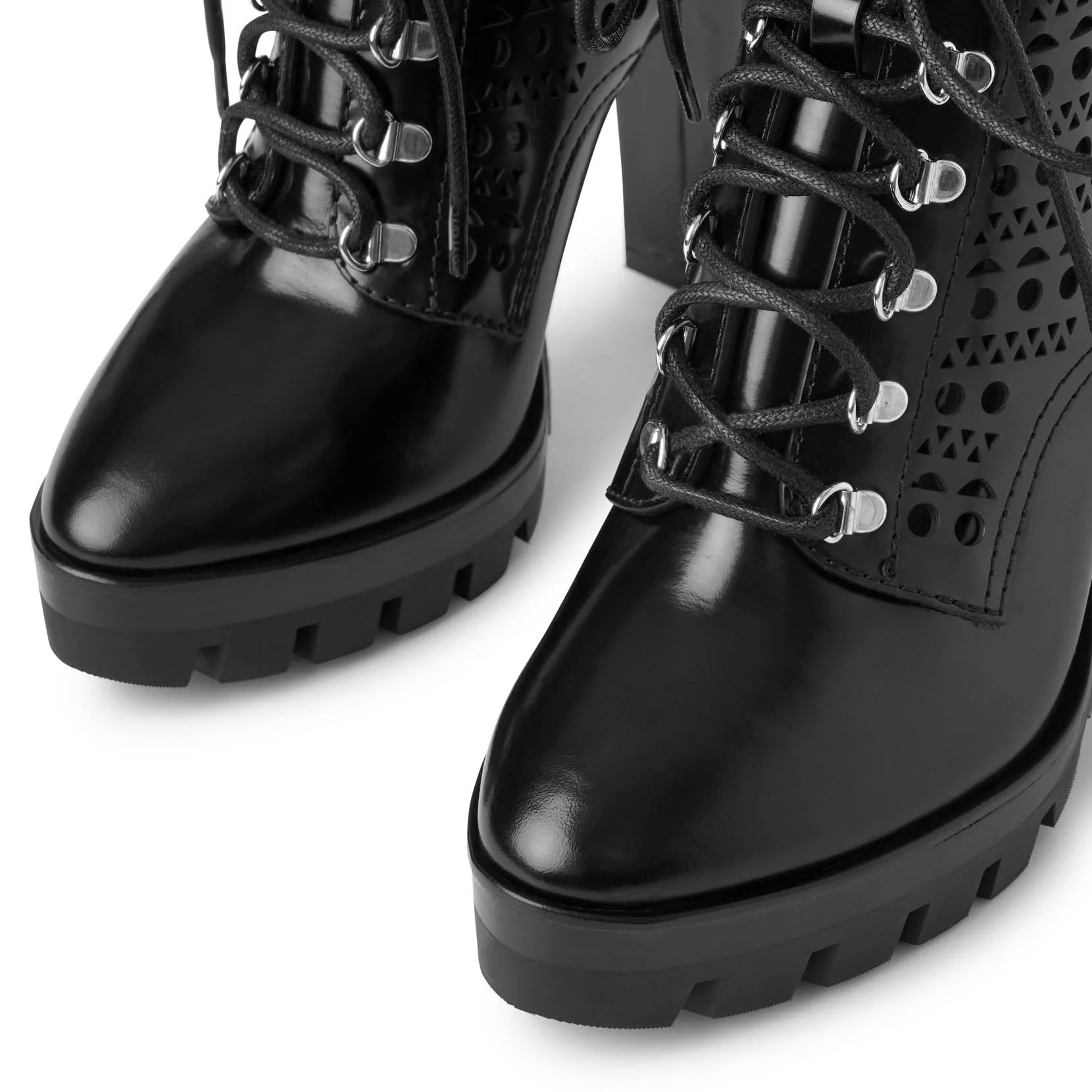 Perforated combat ankle boots - Image 5