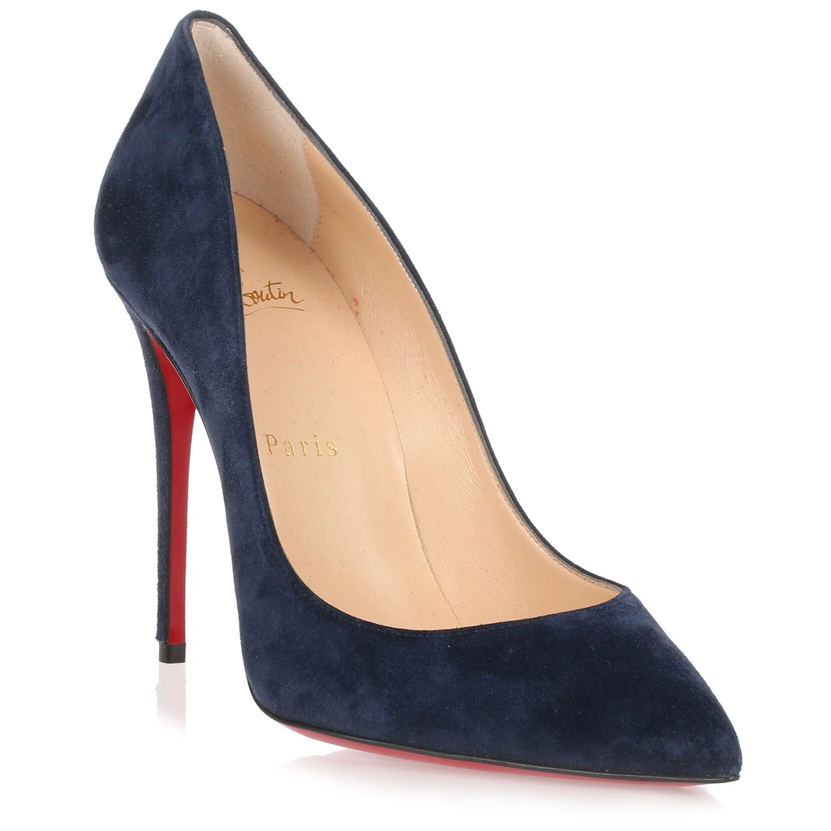 Pigalle Follies 100 dark blue suede pump - Image 2