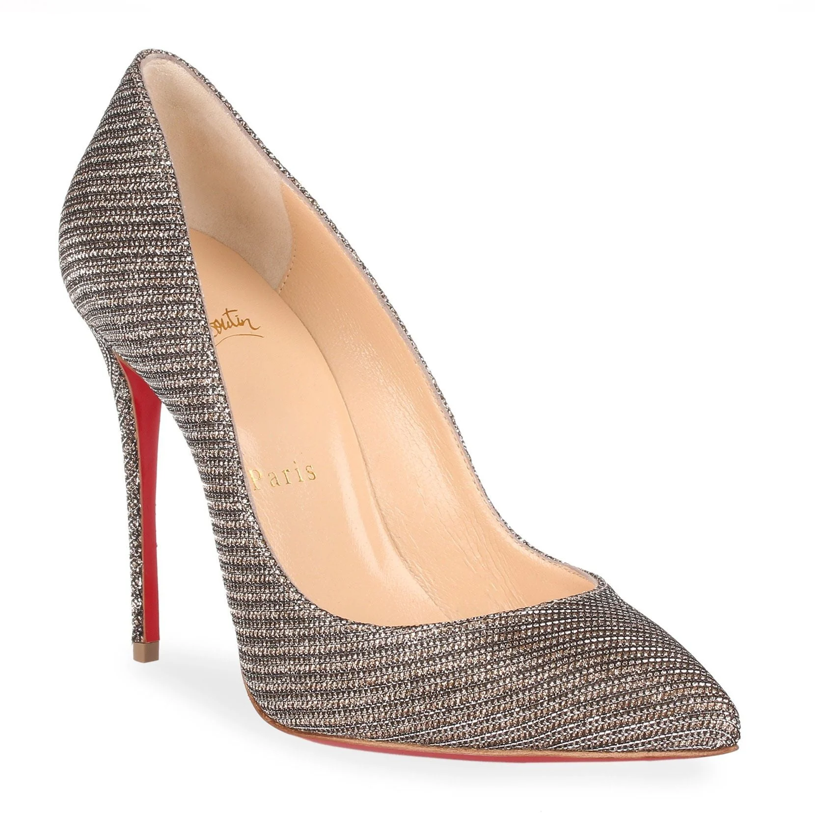 Pigalle Follies 100 metallic fabric pump - Image 2