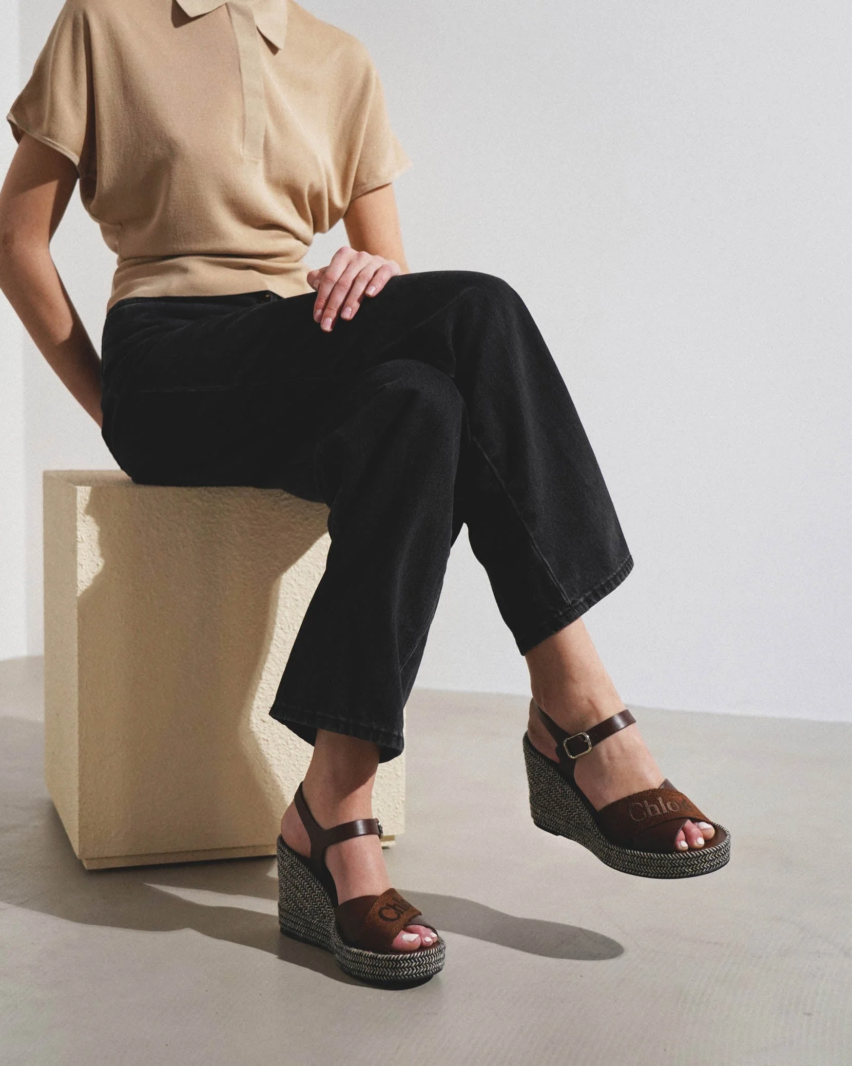 Piia brown leather wedges - Image 2