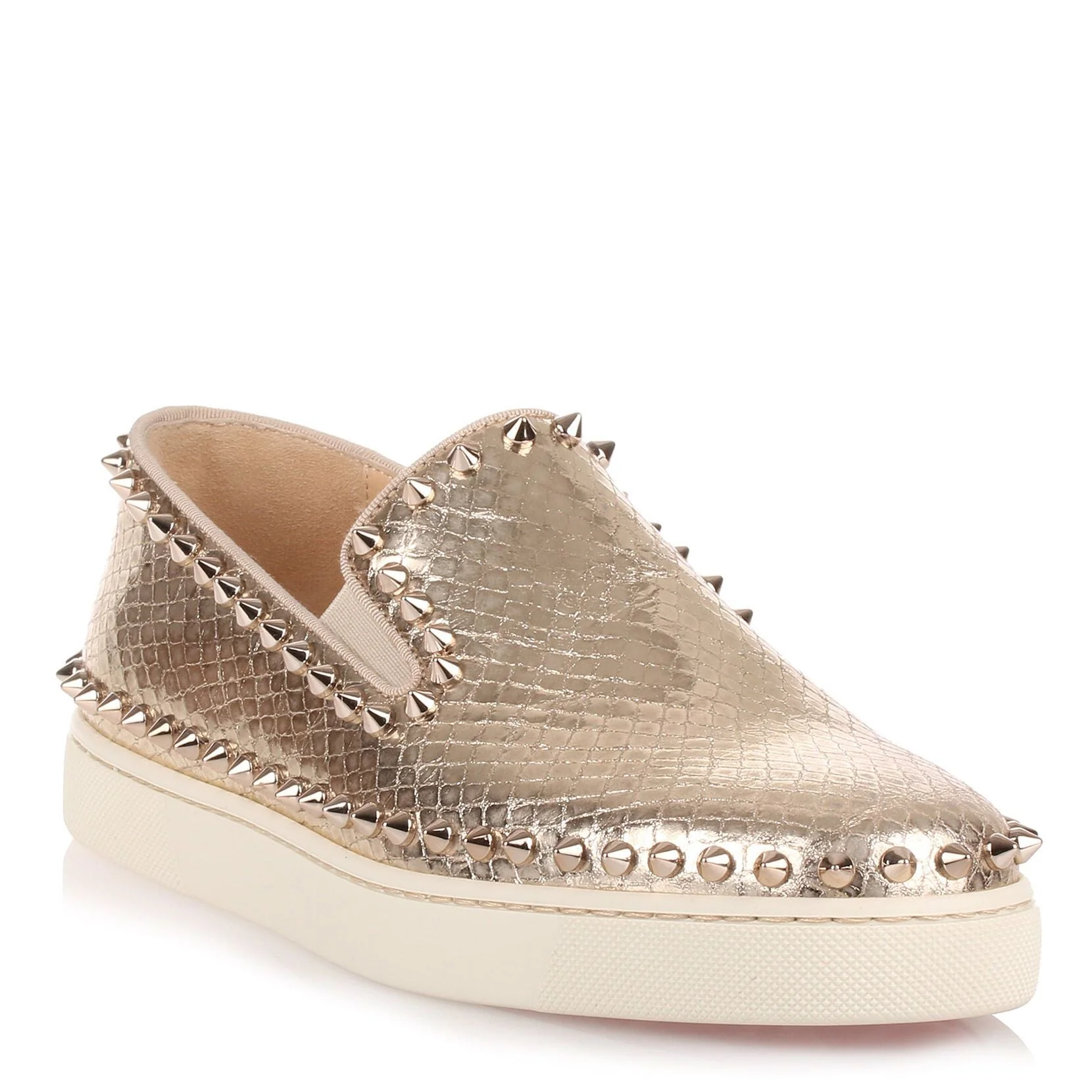Pik Boat metallic embossed leather sneaker - Image 2