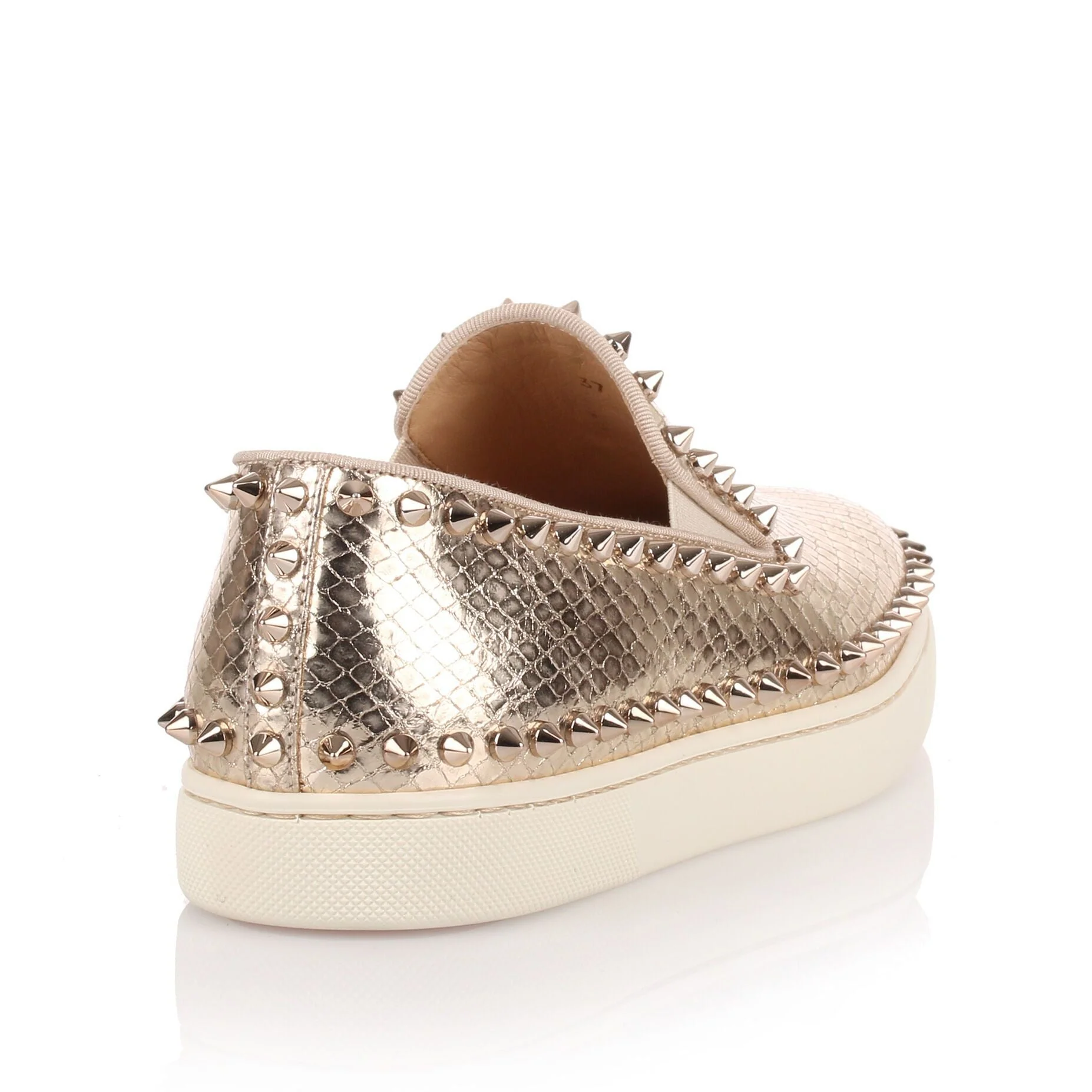 Pik Boat metallic embossed leather sneaker - Image 3