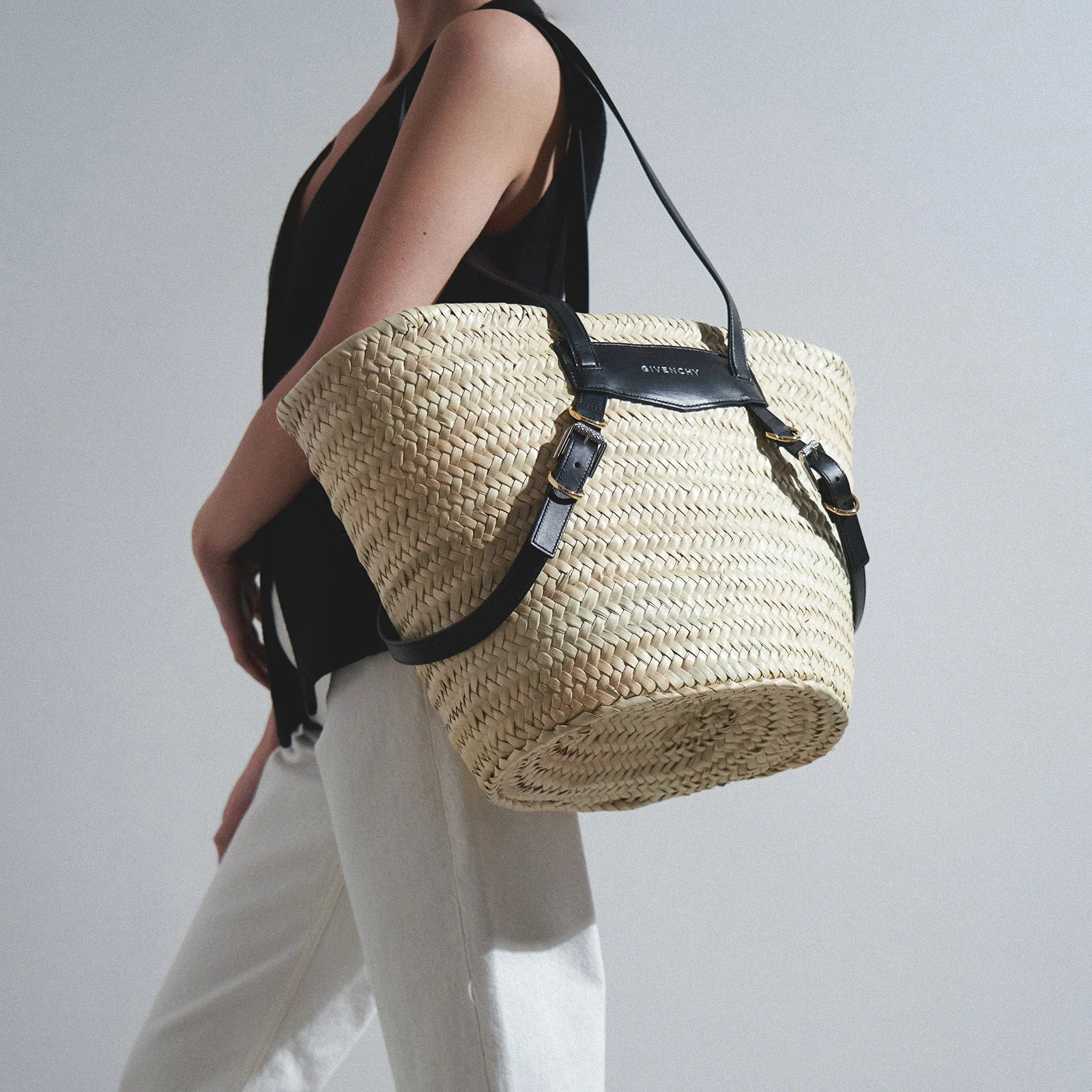 Plage Voyou raffia medium black bag - Image 6
