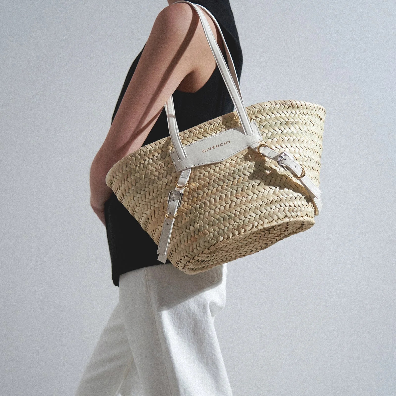 Plage Voyou raffia small white bag - Image 6