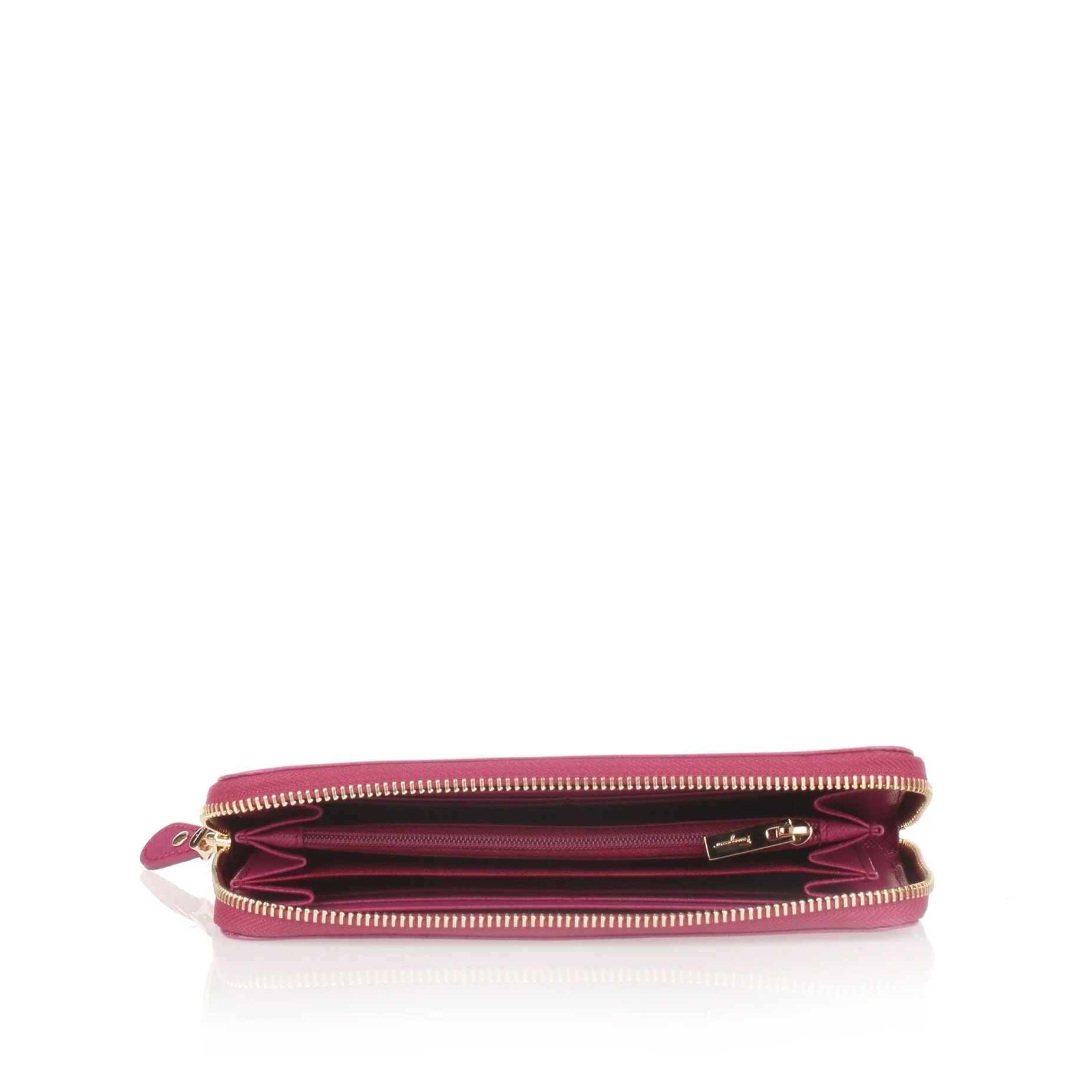 Plum leather Gancio wallet - Image 4