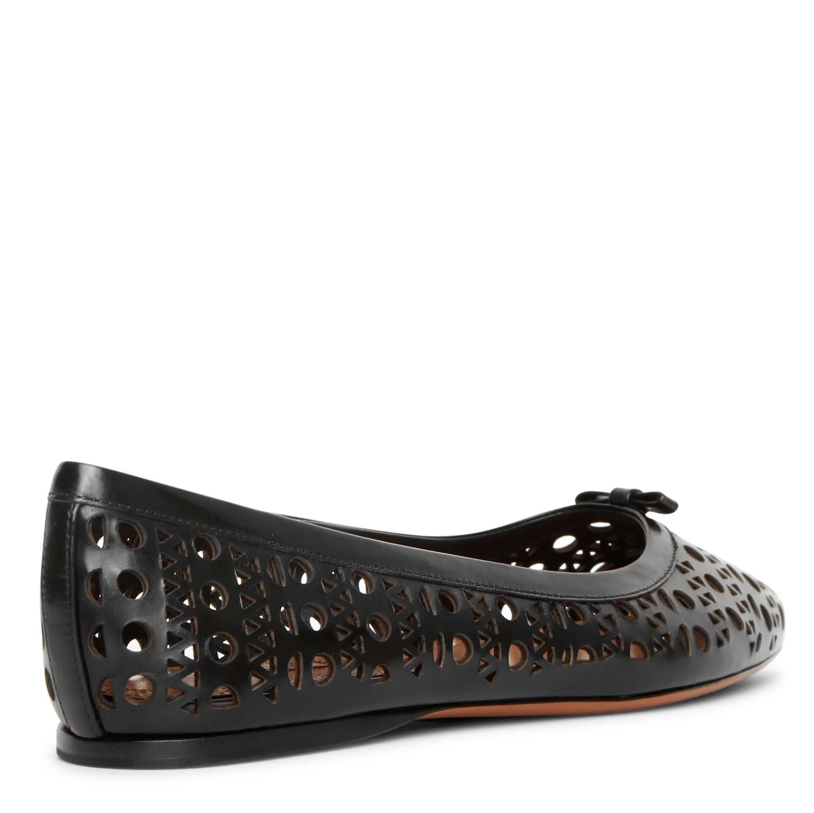 Pointed black leather ballet flats - Image 3