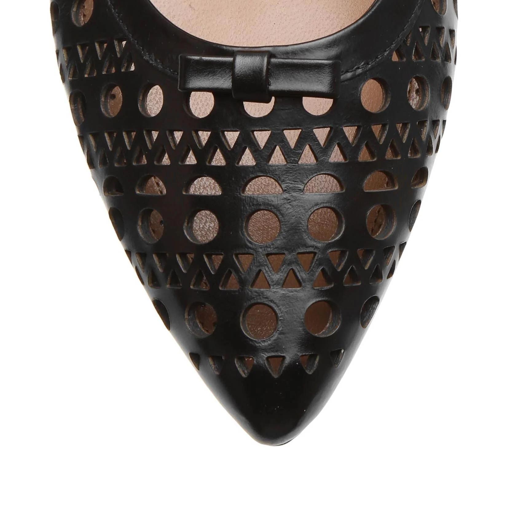 Pointed black leather ballet flats - Image 4