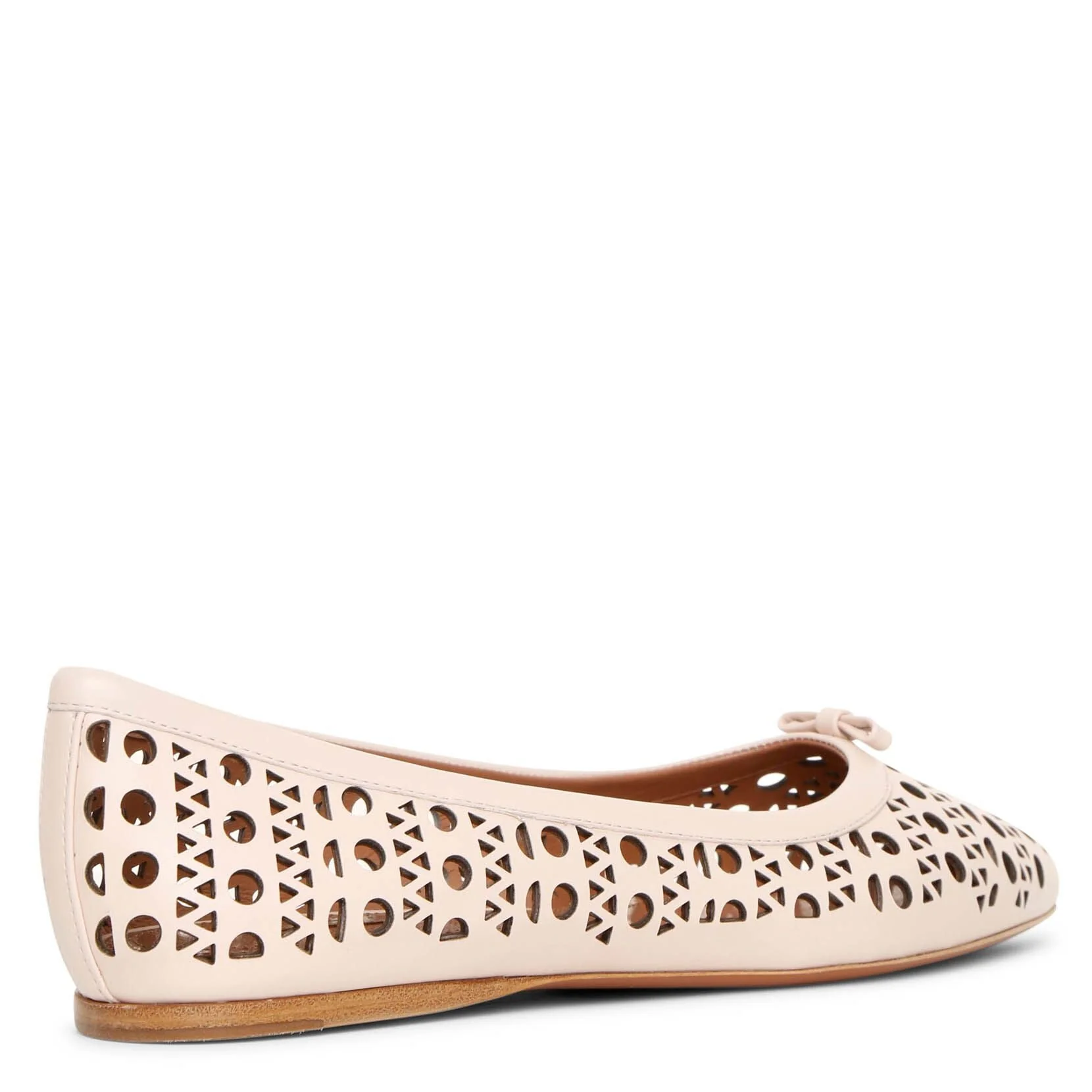 Pointed blush leather ballet flats - Image 3