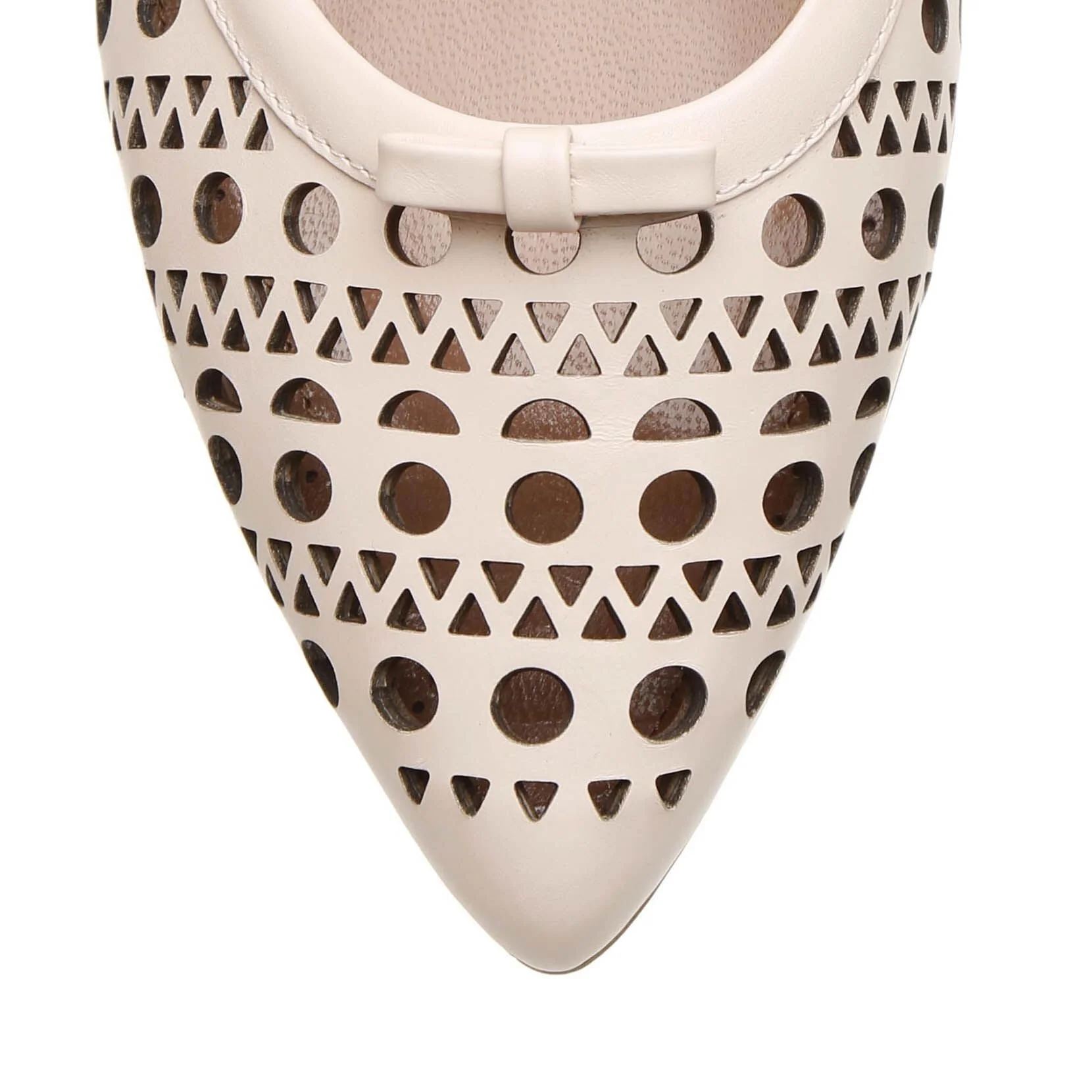 Pointed blush leather ballet flats - Image 4