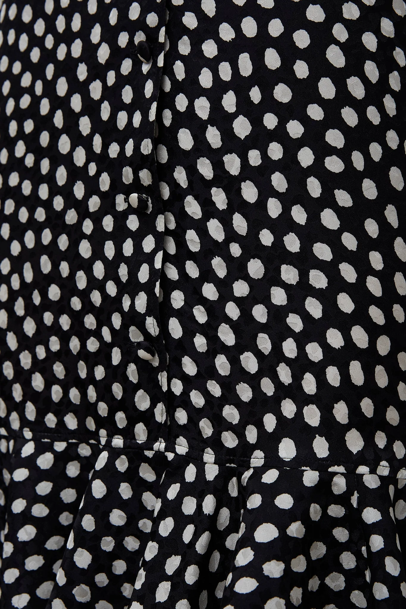 Polka dot ruffle silk dress - Image 4