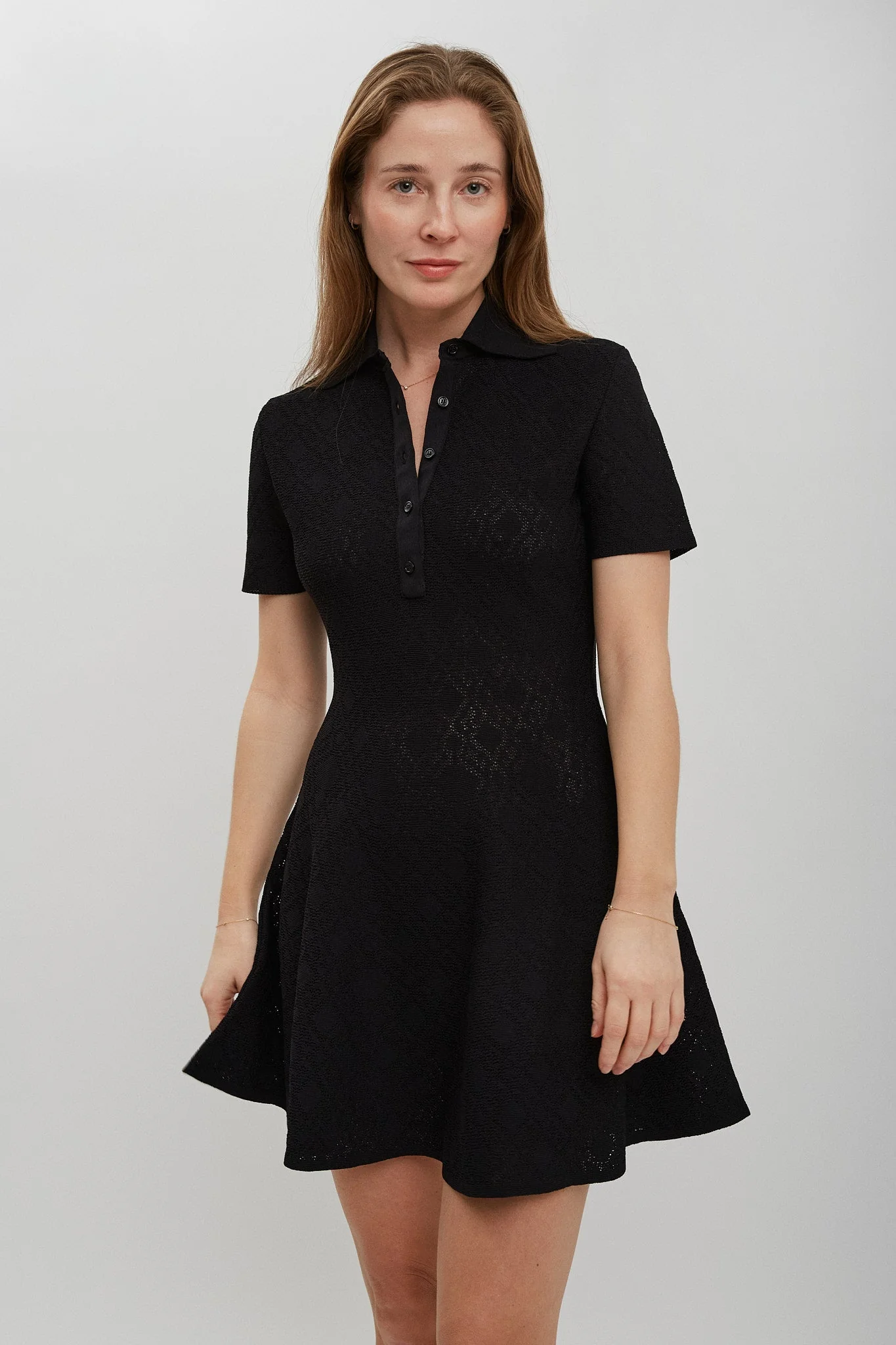 Polo collar short dress - Image 4