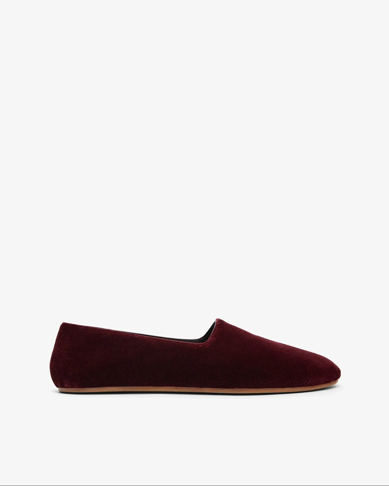 Ponti dark red velvet slippers
