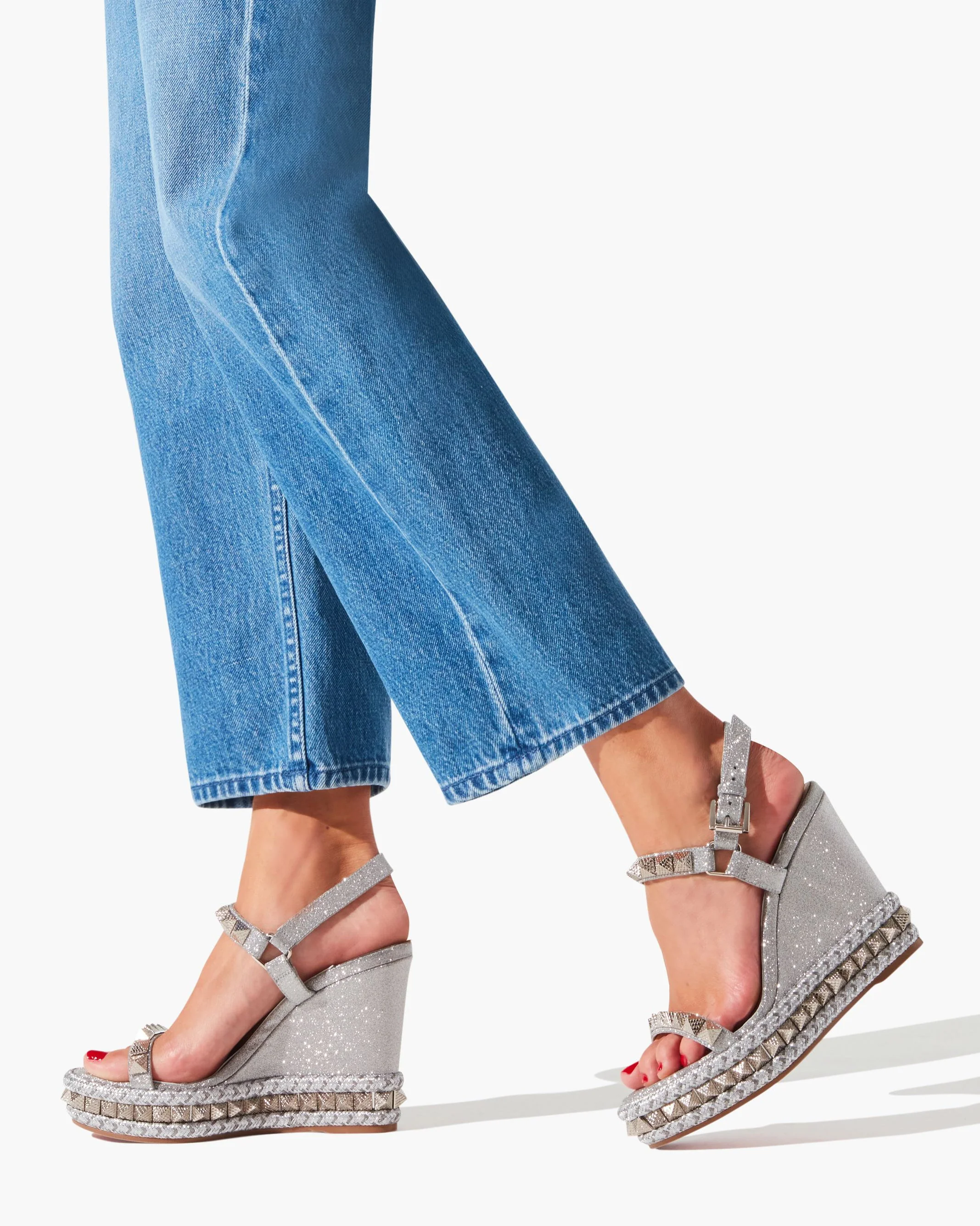 Pyraclou 110 silver glitter wedge - Image 2