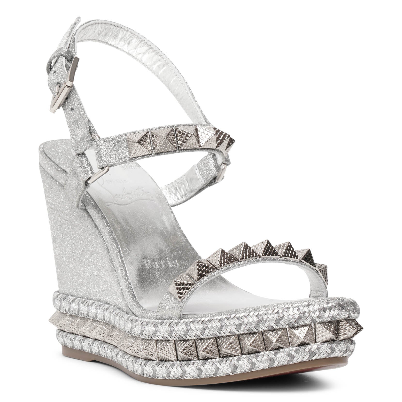 Pyraclou 110 silver glitter wedge - Image 3