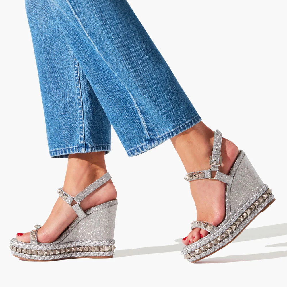 Pyraclou 110 silver glitter wedge - Image 6