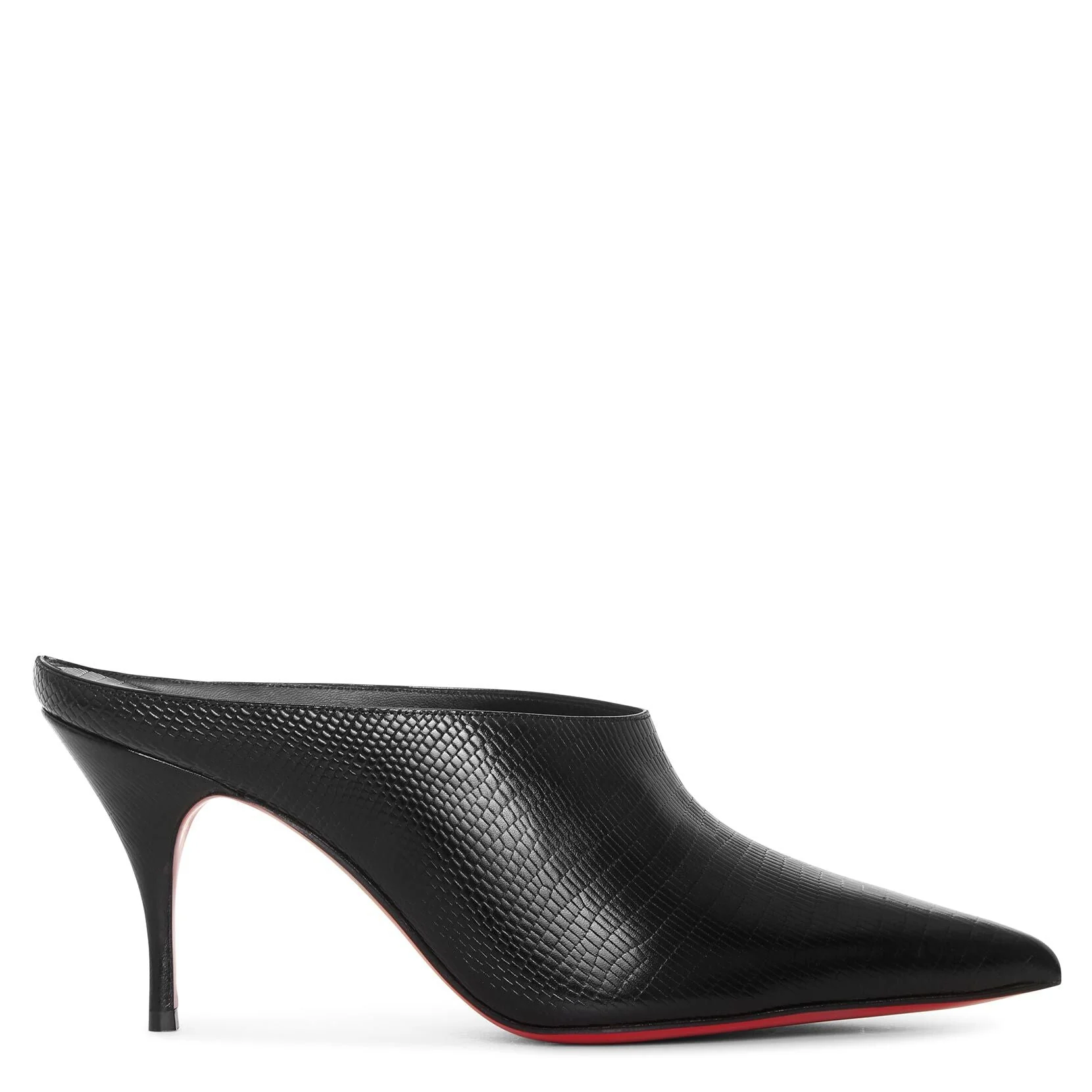 Quart 80 embossed leather mules