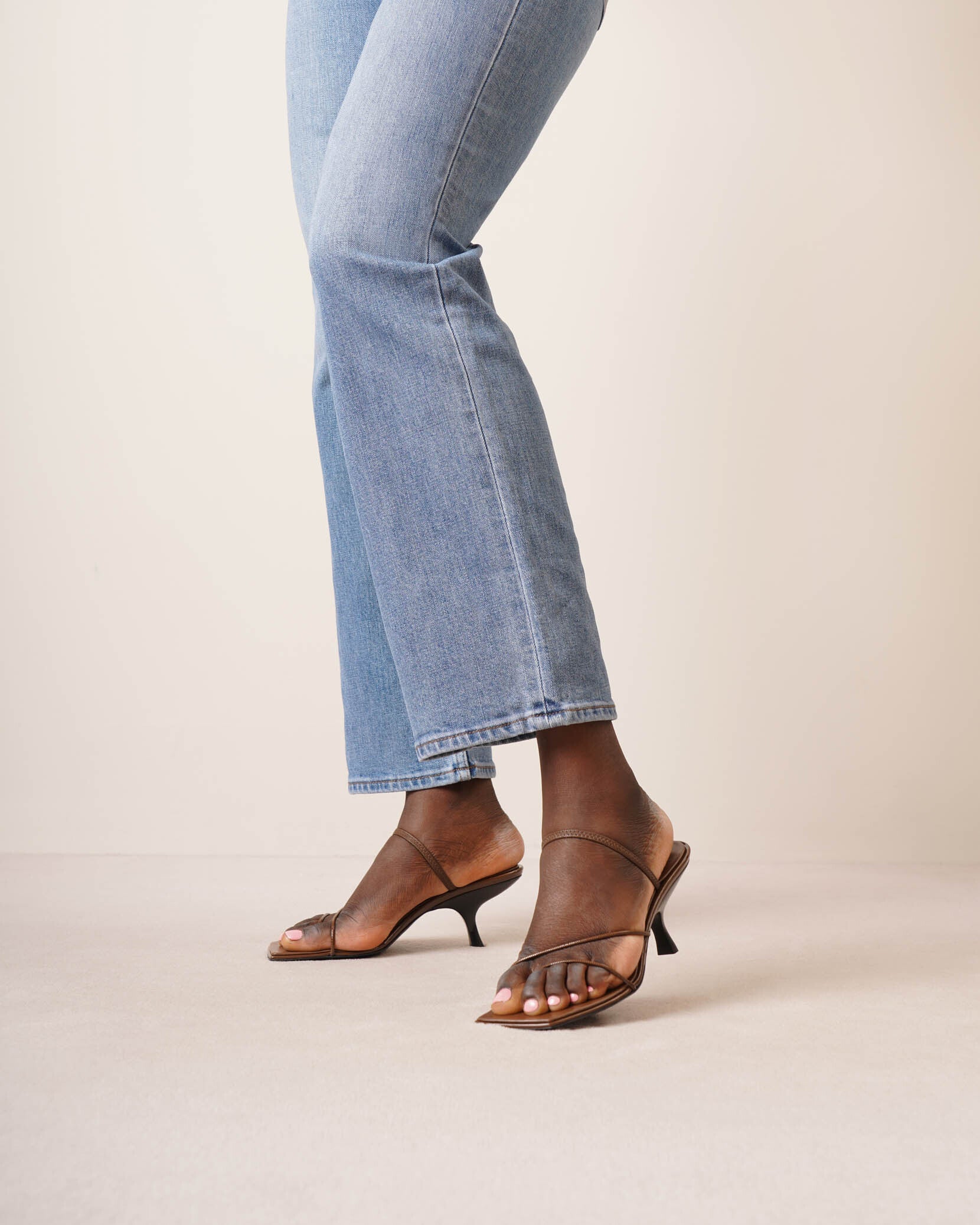 Rai patent brown sandals - Image 2