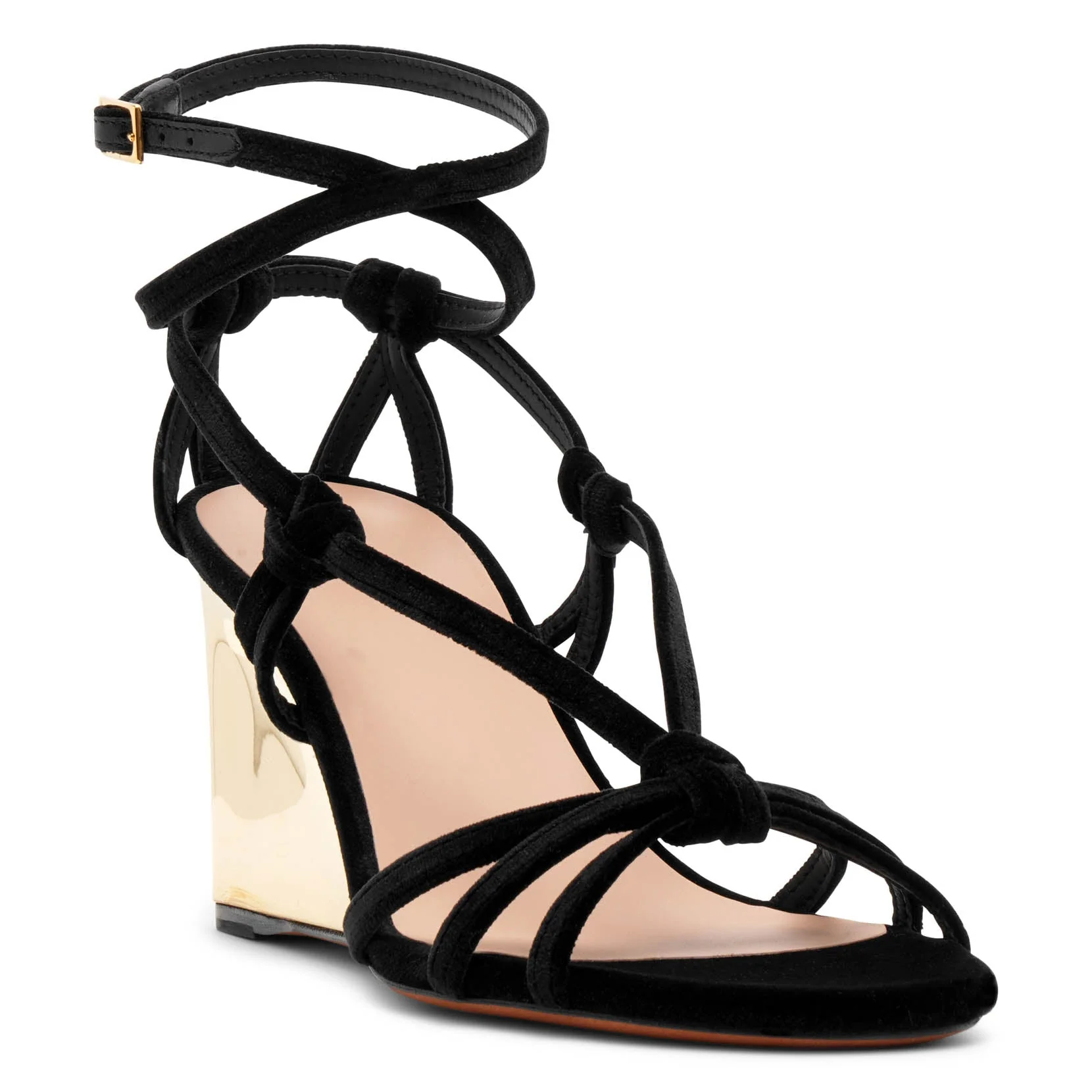 Rebecca black velvet wedges - Image 3