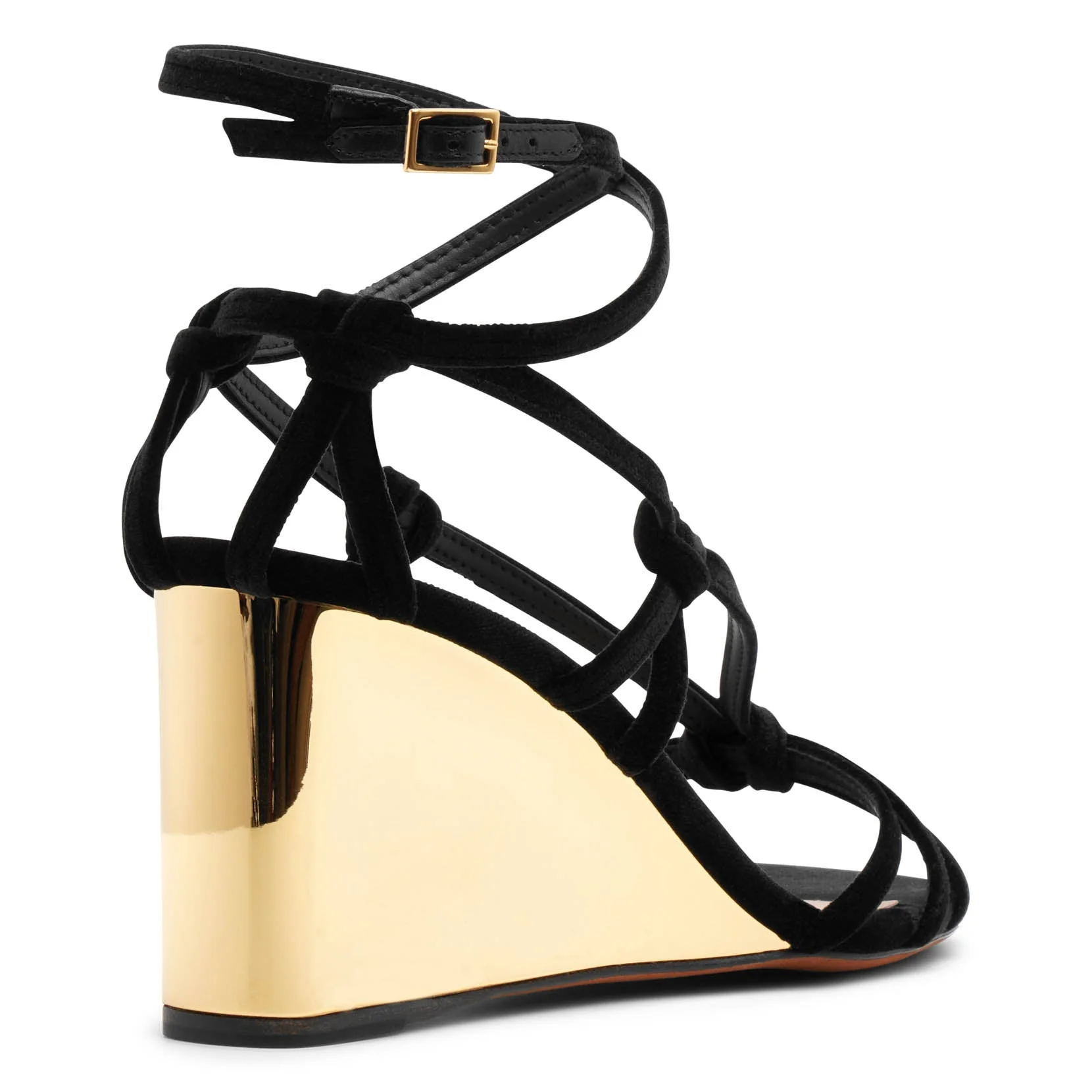 Rebecca black velvet wedges - Image 4