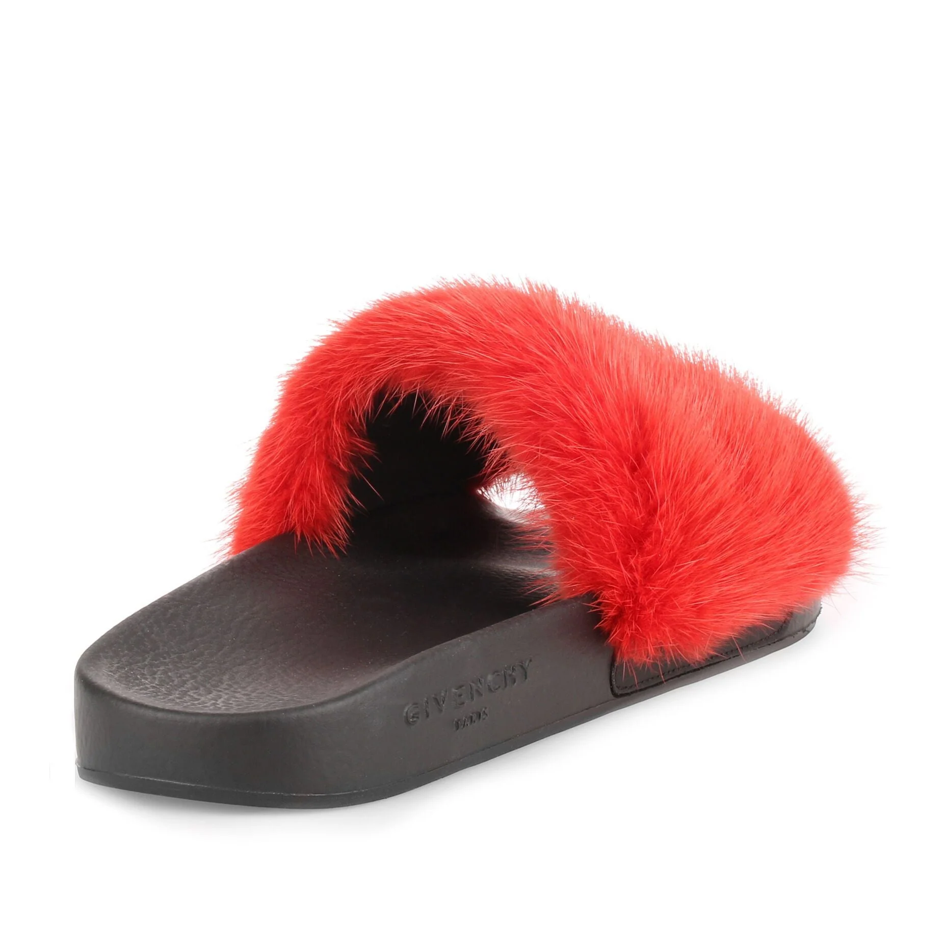 Red mink slide sandal - Image 3