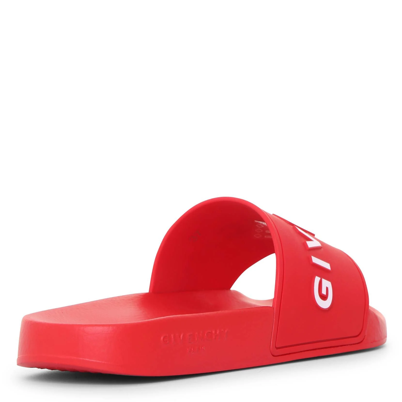 Red rubber slide sandals - Image 3
