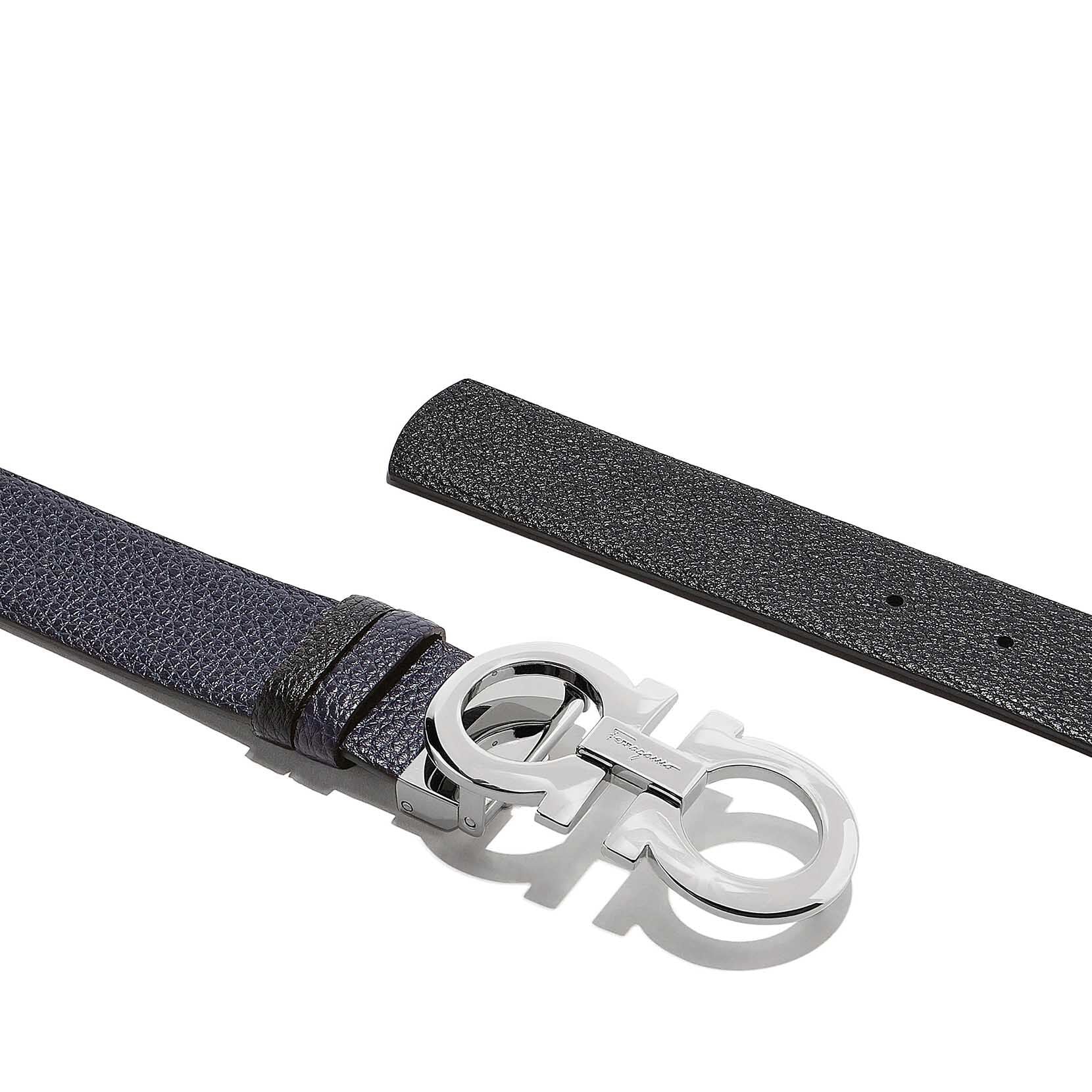 Reversable and adjustable blue Gancini belt - Image 3