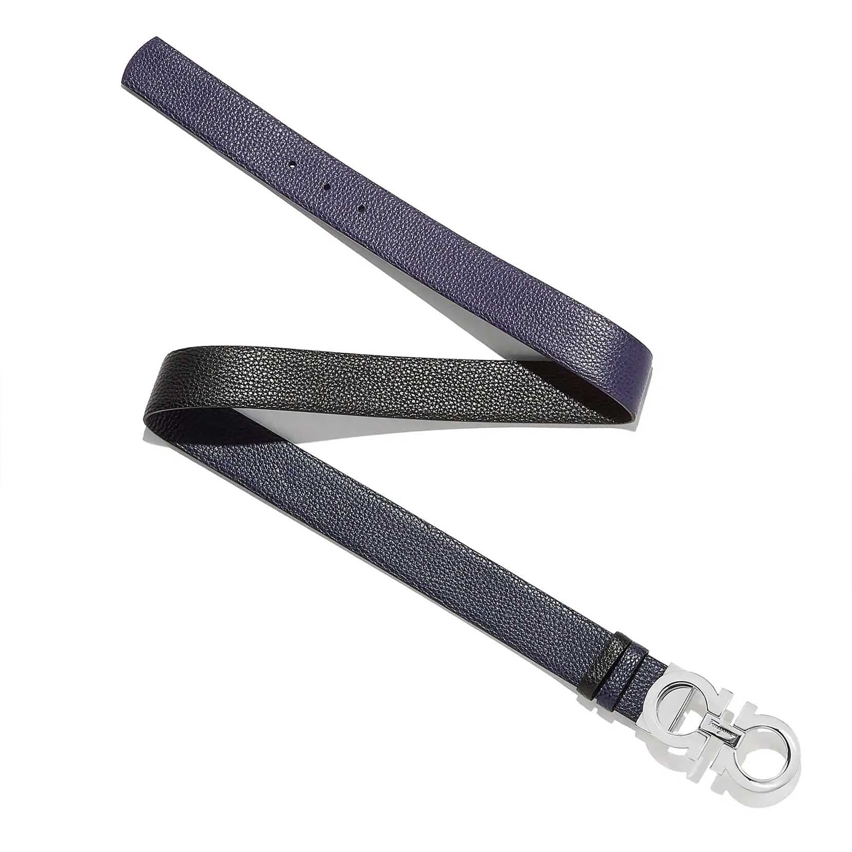 Reversable and adjustable blue Gancini belt - Image 4