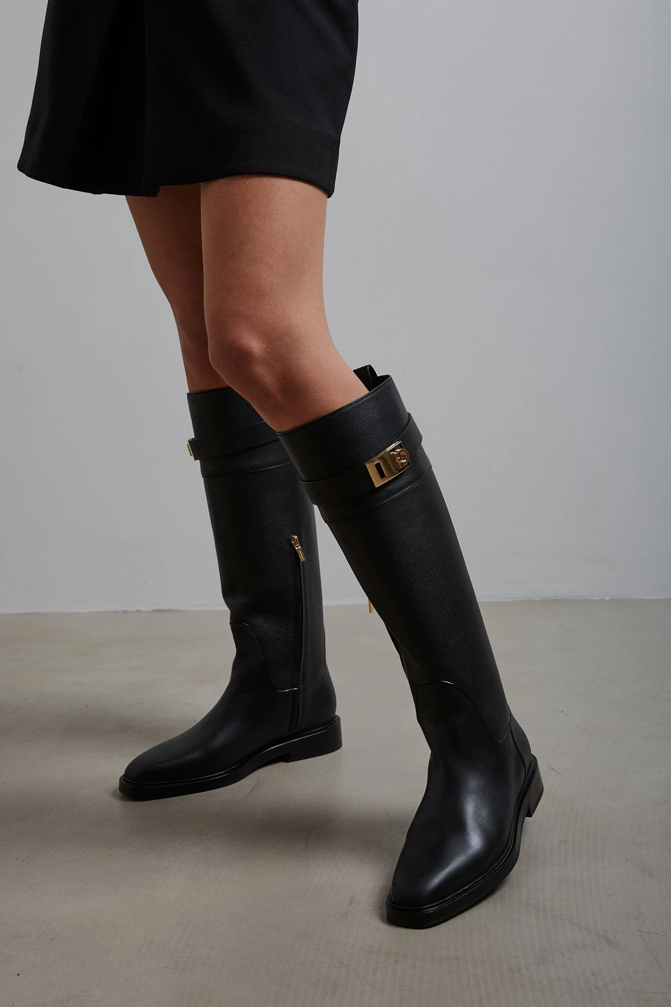 Roly black leather boots - Image 2