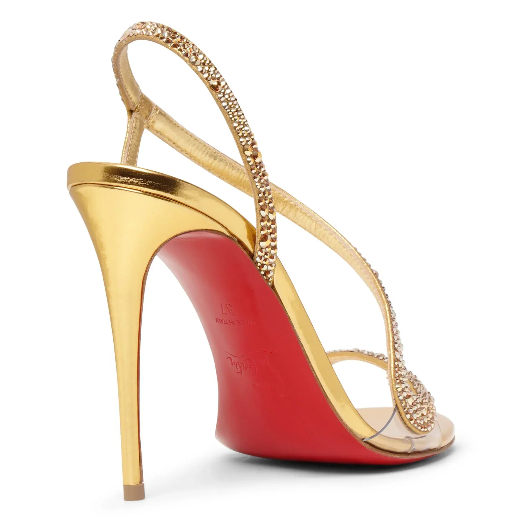 Rosalie 100 gold crystal sandals - Image 4