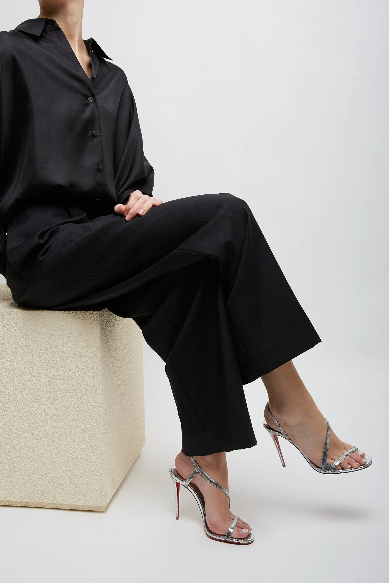Rosalie 100 silver sandals - Image 6