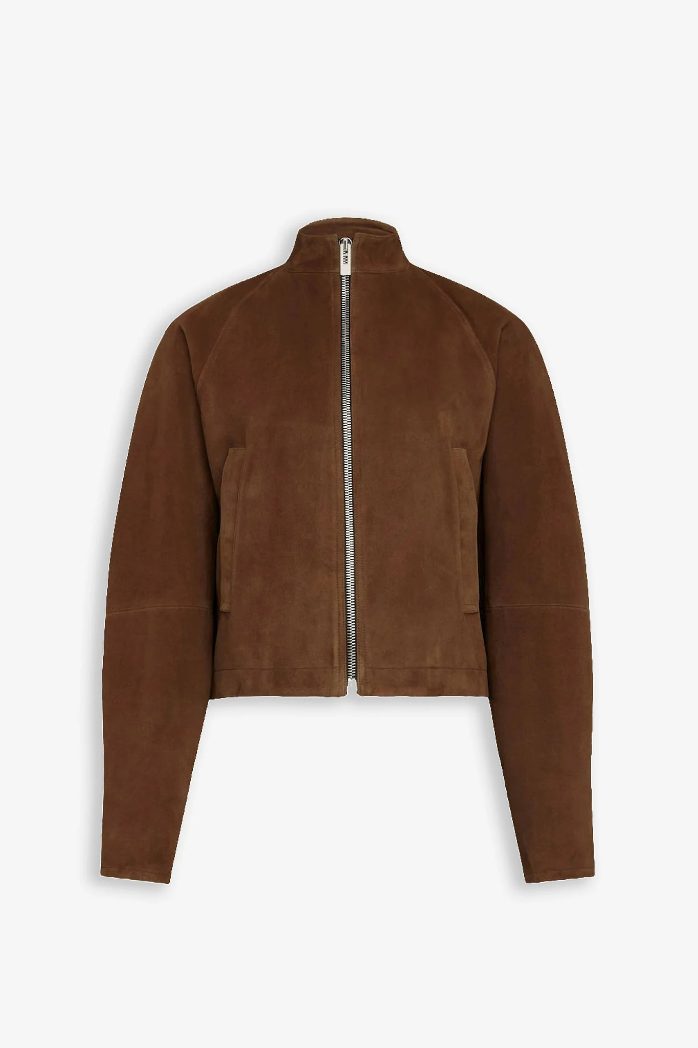 Round brown suede jacket