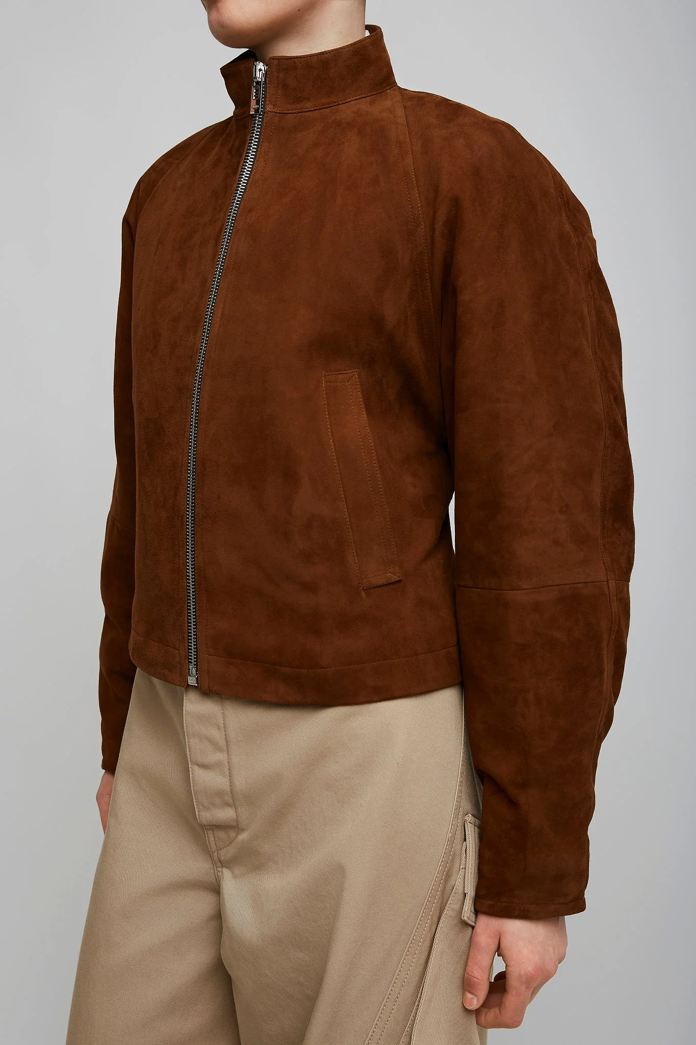 Round brown suede jacket - Image 5