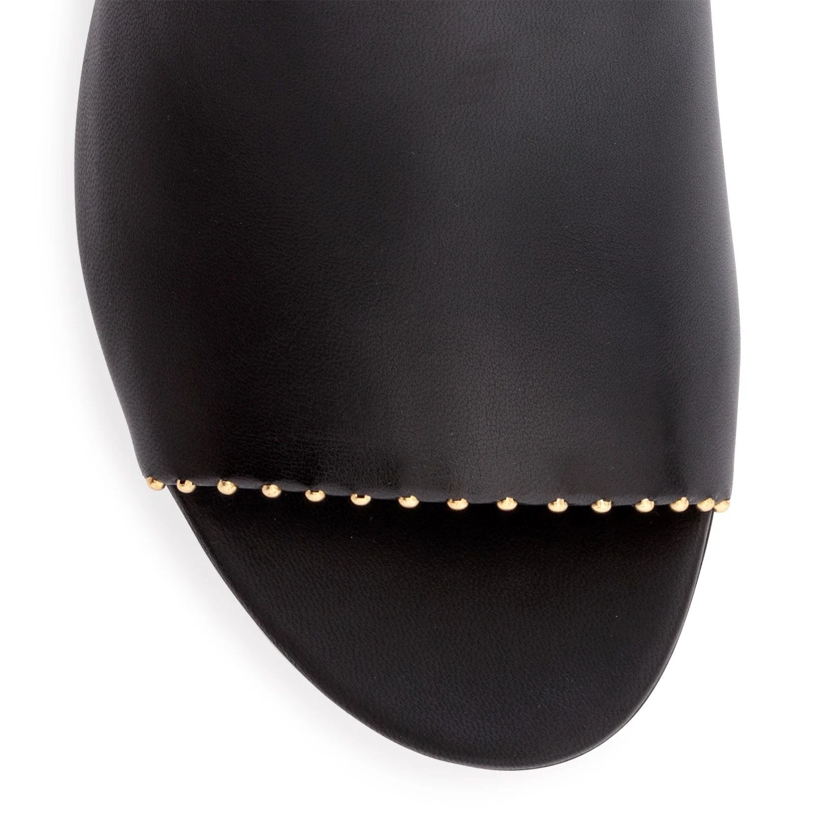Rubiera 30 black leather studded mule - Image 4