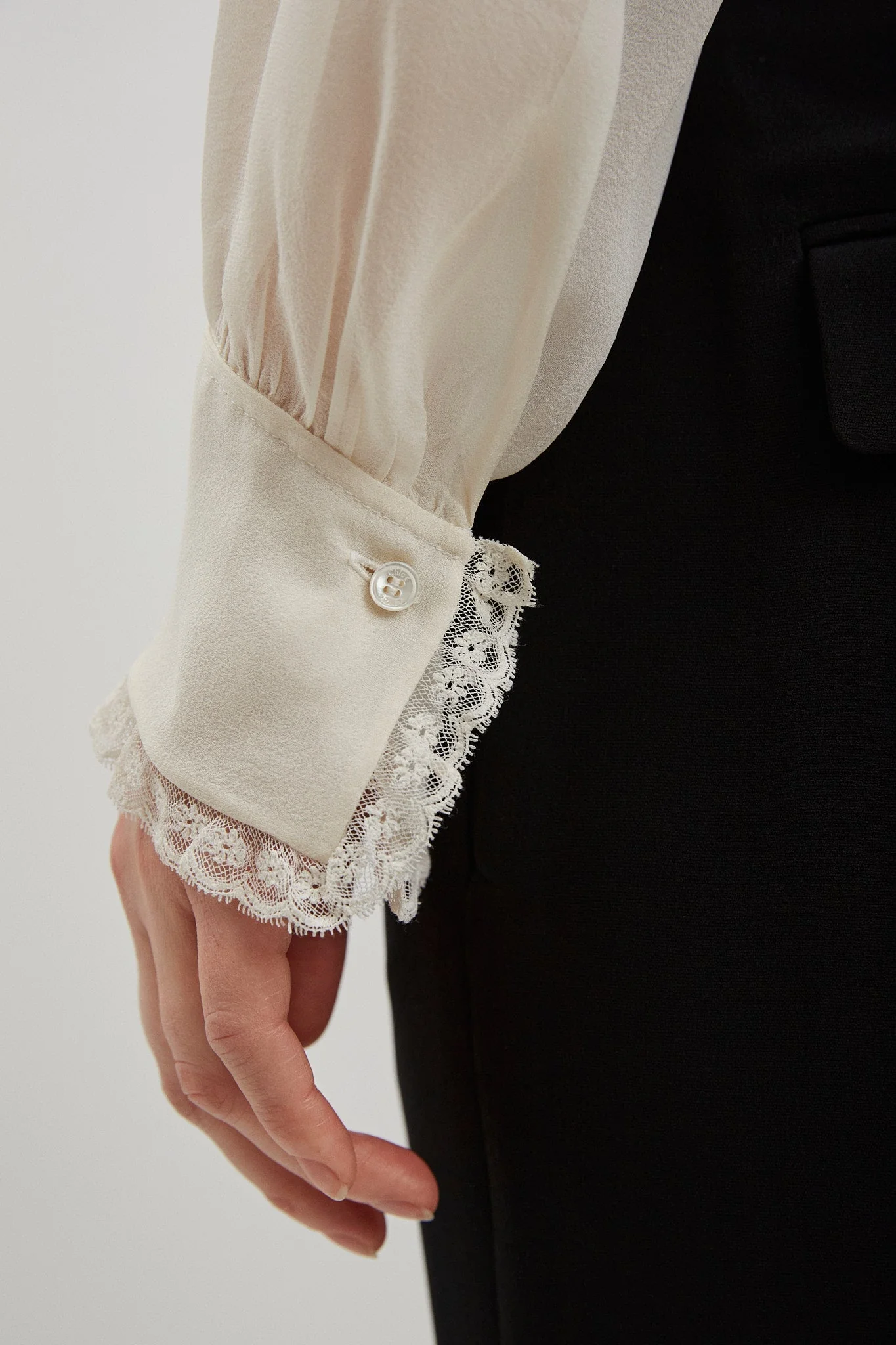 Ruffled silk georgette blouse - Image 5