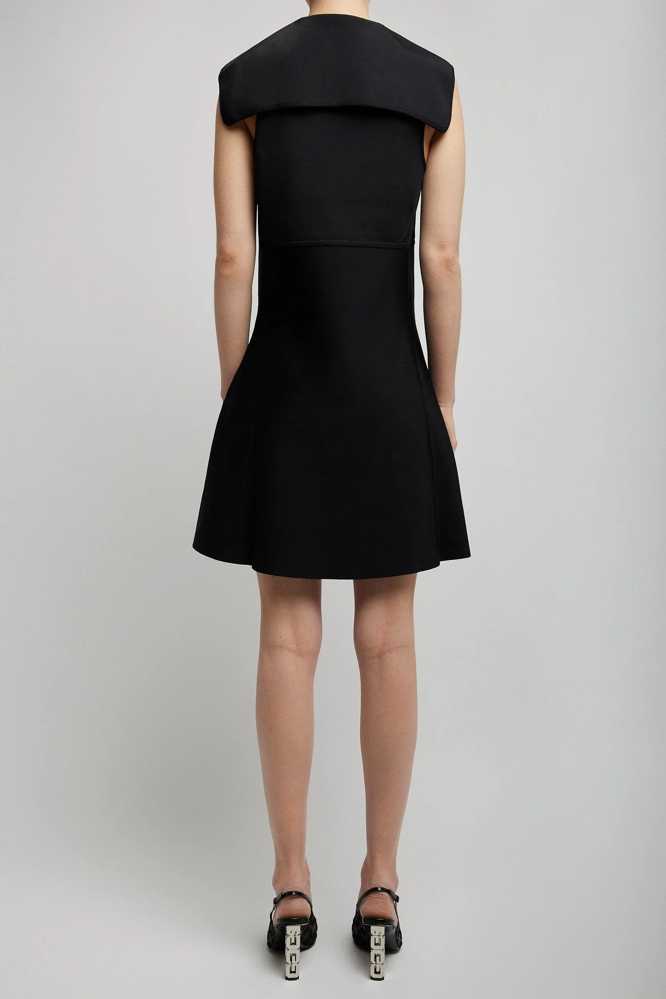 Sailer color black short dress - Image 3