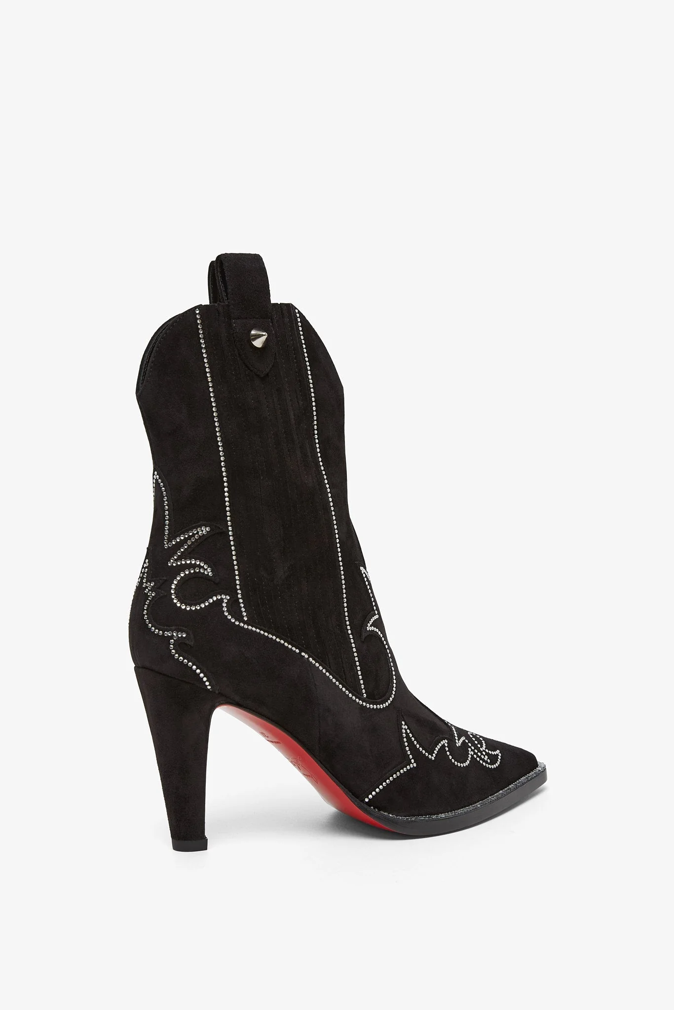 Santigag 85 strass black suede boots - Image 3