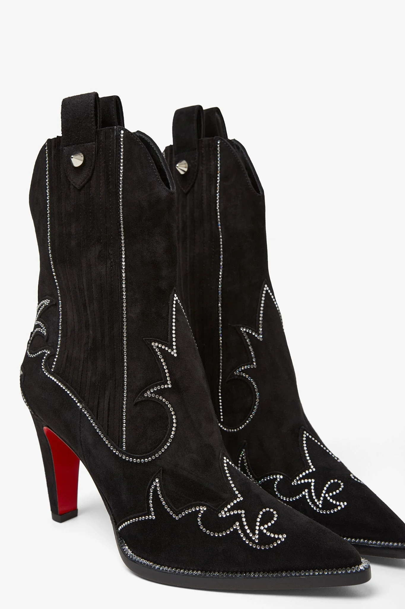 Santigag 85 strass black suede boots - Image 4