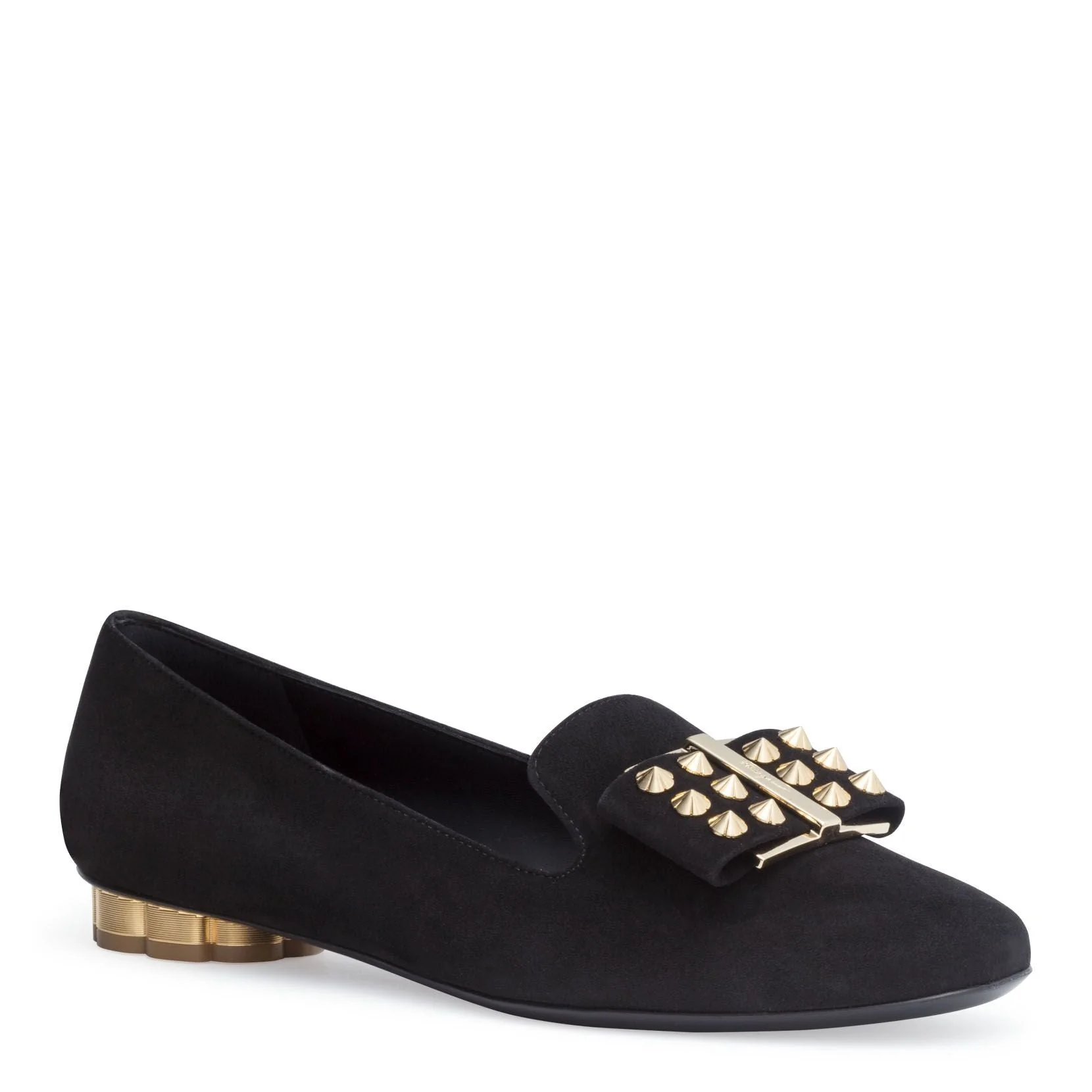 Sarno 10 black suede stud flats - Image 2