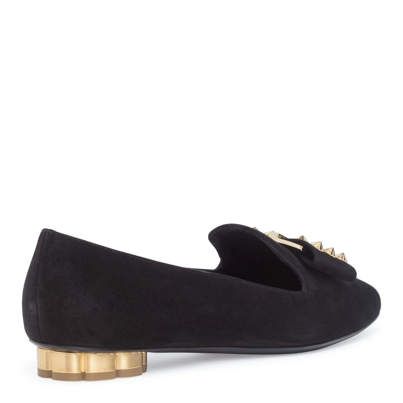 Sarno 10 black suede stud flats - Image 3