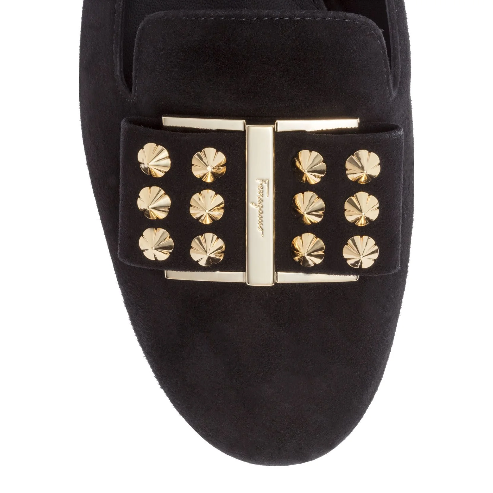 Sarno 10 black suede stud flats - Image 4