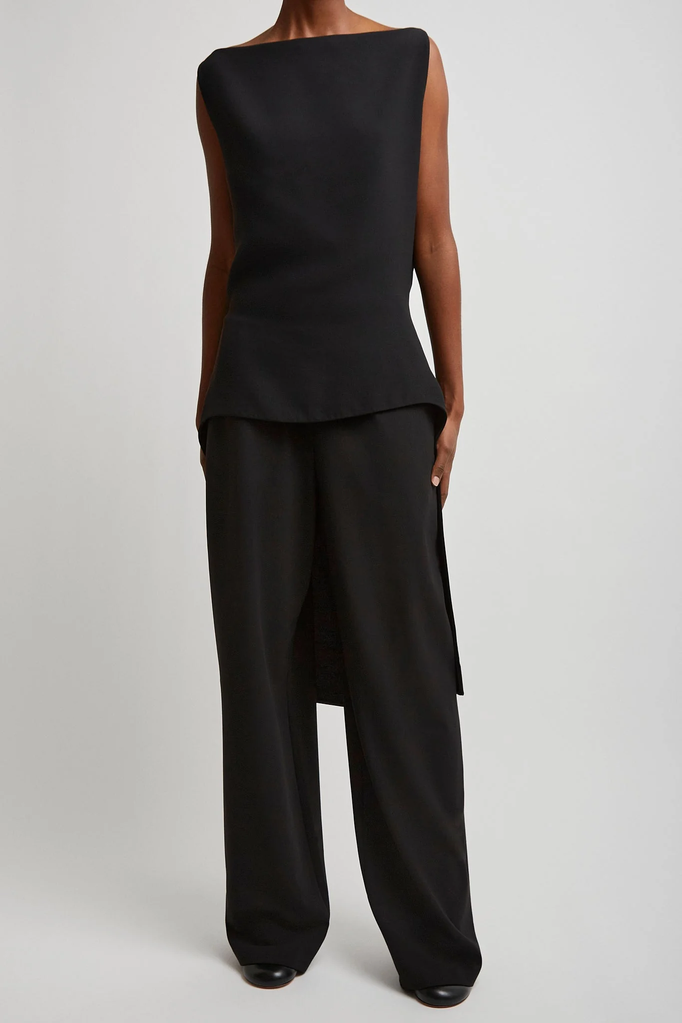Selima black crepe silk top - Image 2