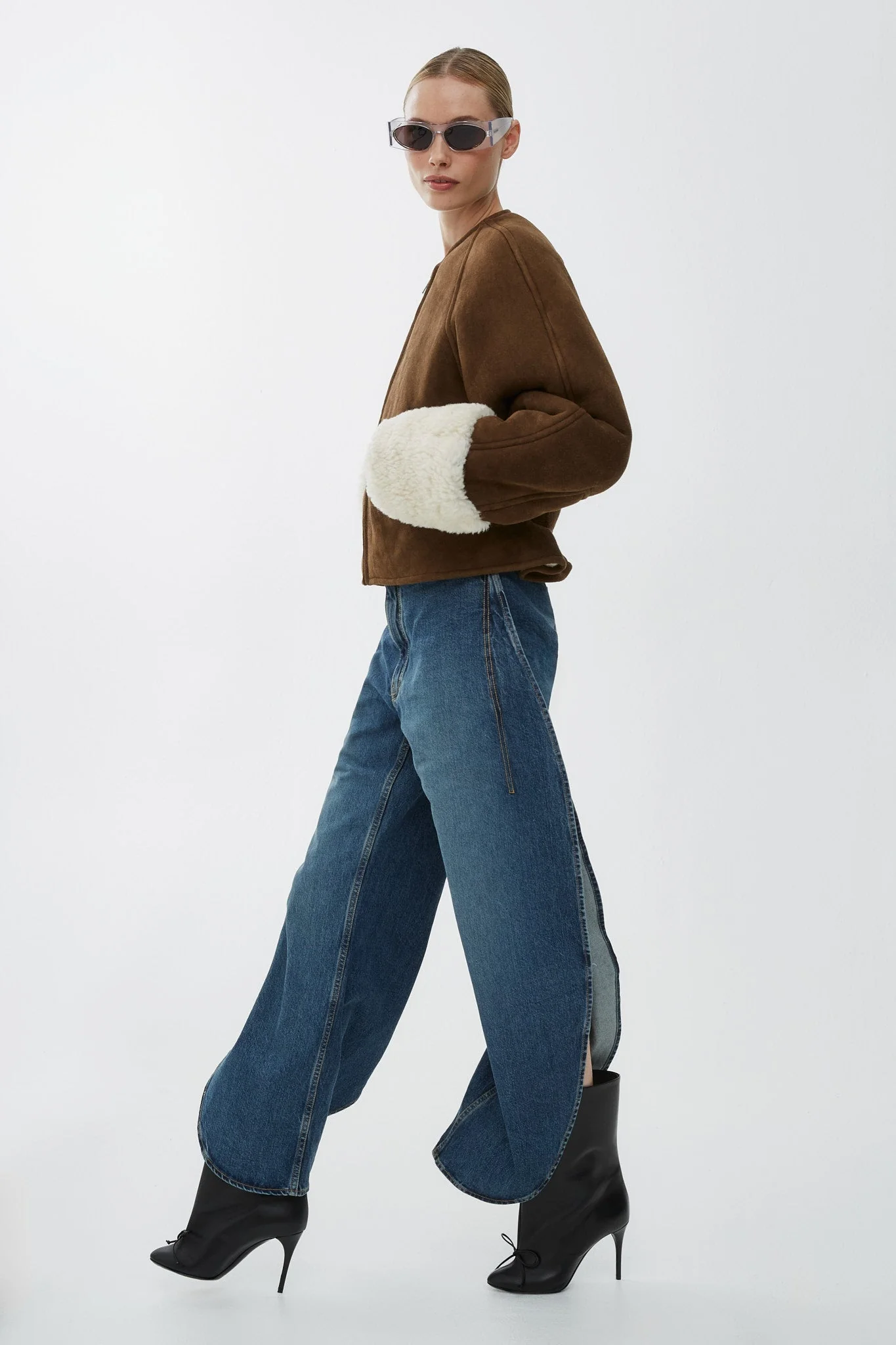 Shearling aviator jacket - Image 4