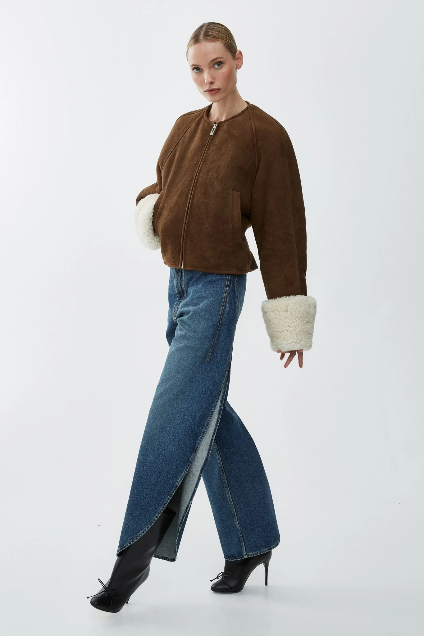 Shearling aviator jacket - Image 6