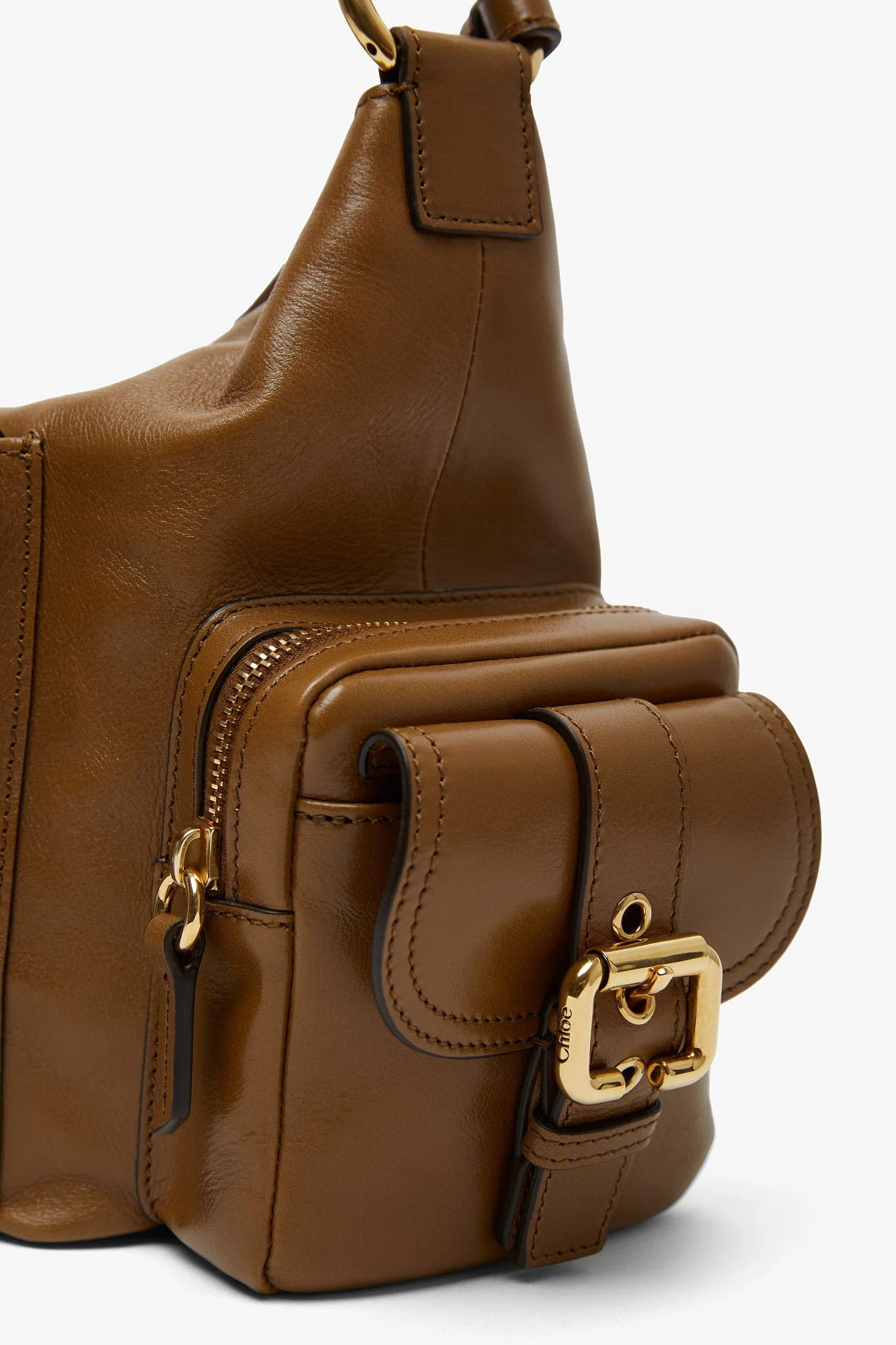 Shiny dark khaki camera bag - Image 4