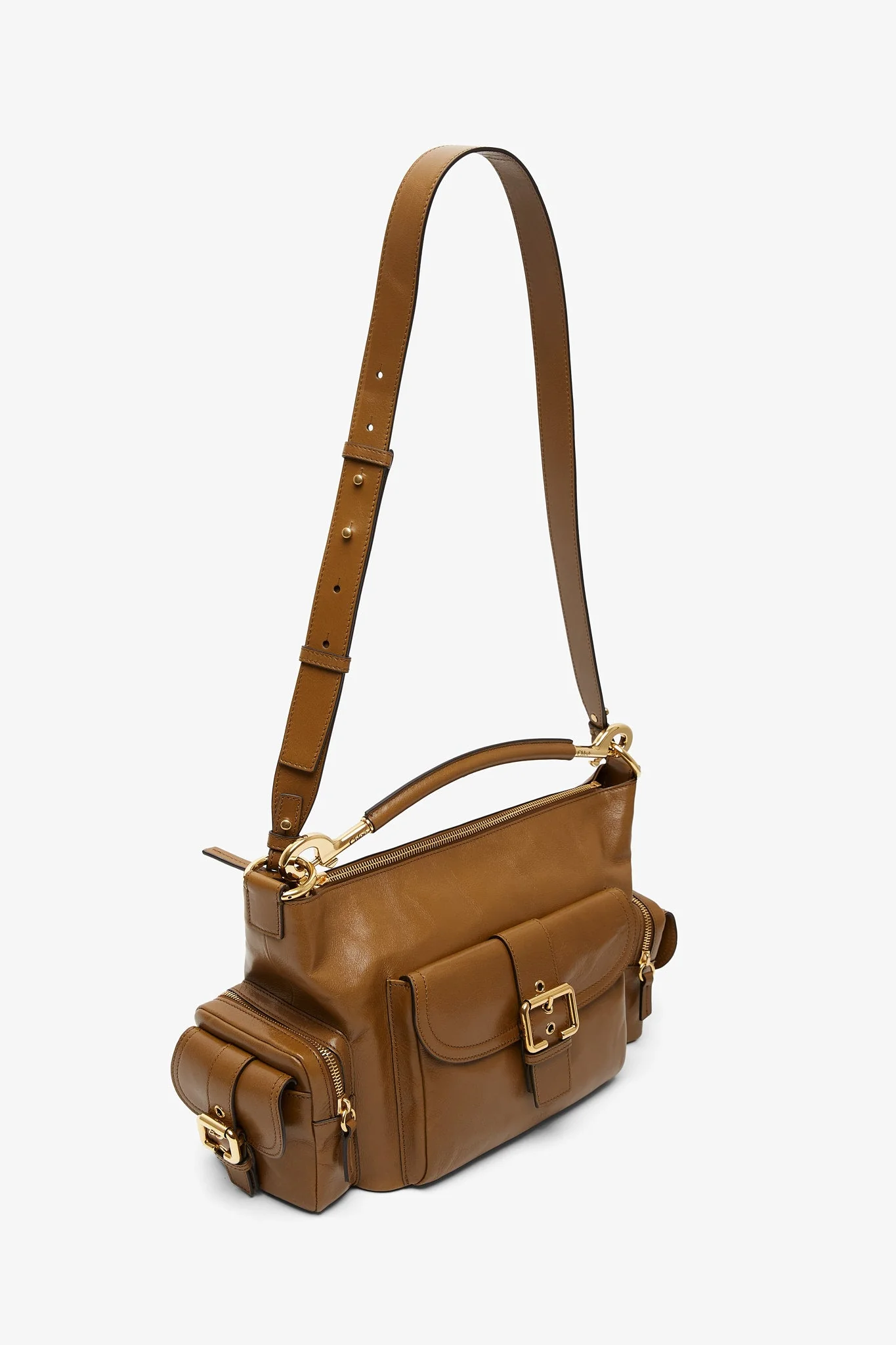 Shiny dark khaki camera bag - Image 6