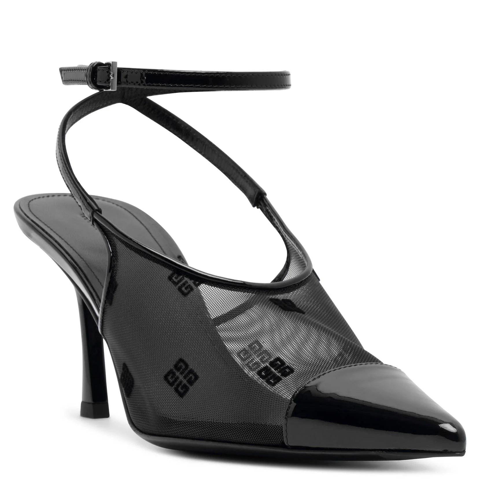 Show 75 black mesh slingbacks - Image 3