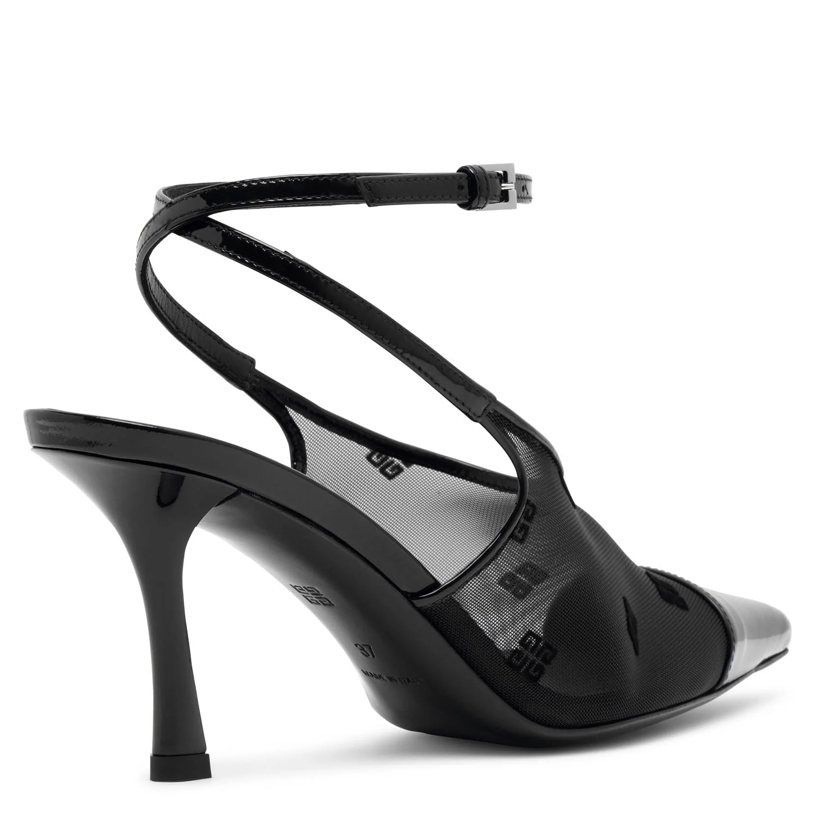 Show 75 black mesh slingbacks - Image 4