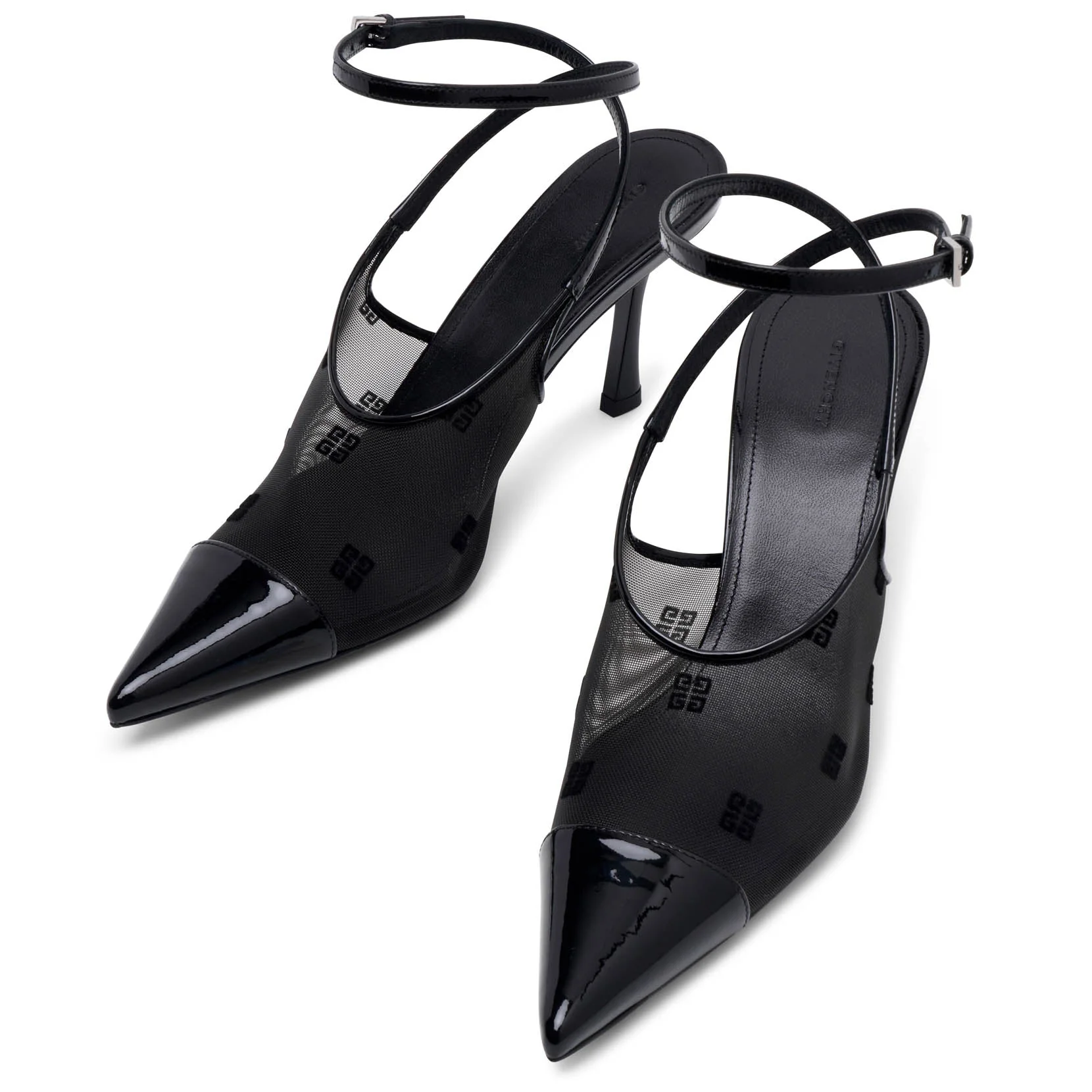 Show 75 black mesh slingbacks - Image 5